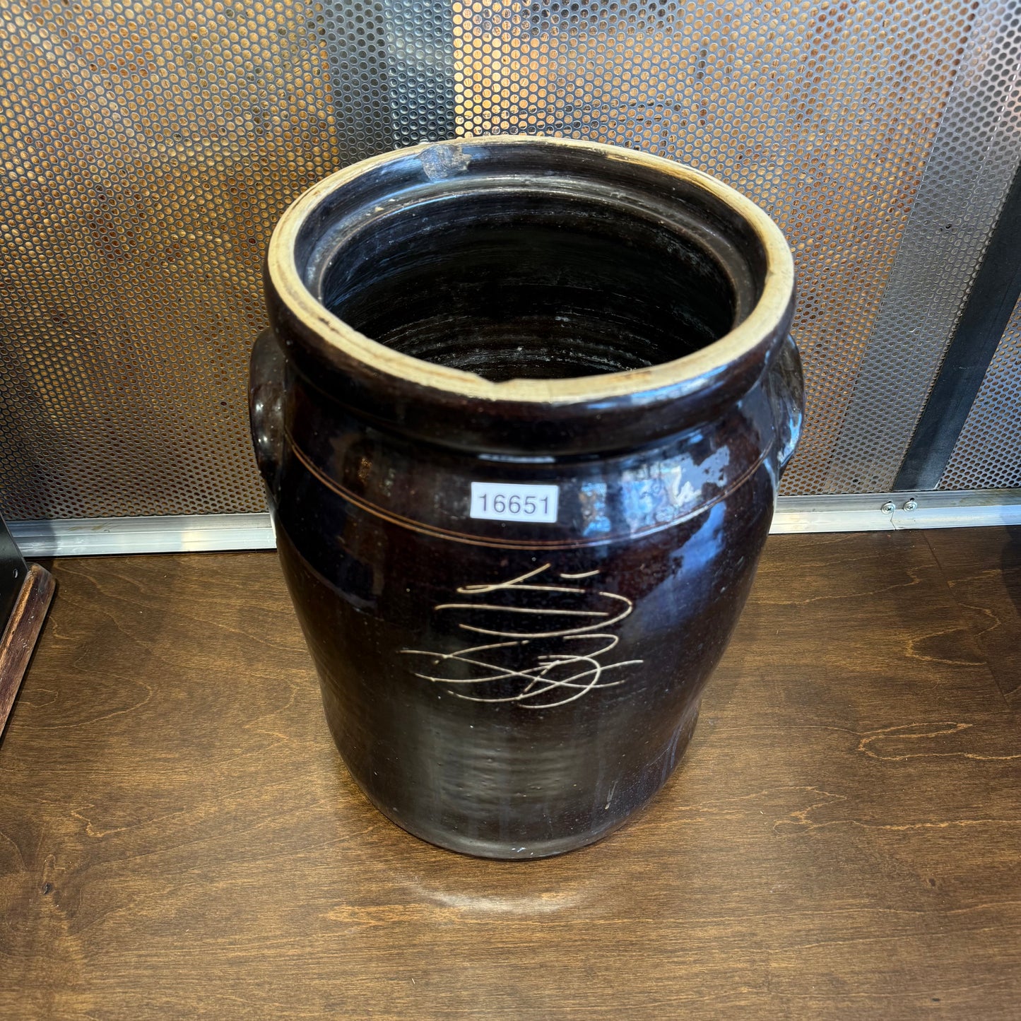 5 Gallon Vintage Brown Pickling Crock