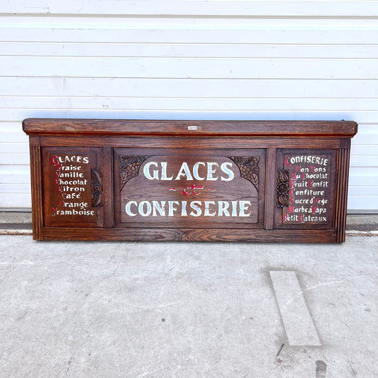 French “Glaces et Confiserie” Sign