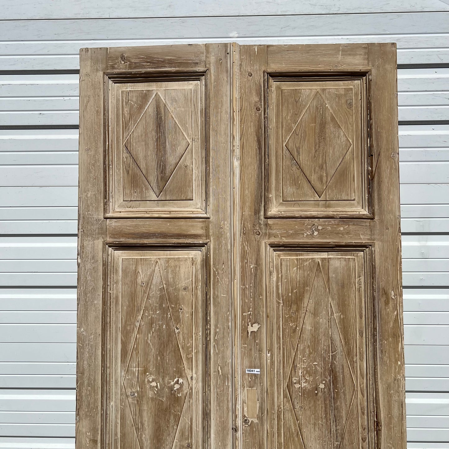 Pair of Washed Wood Panel Doors