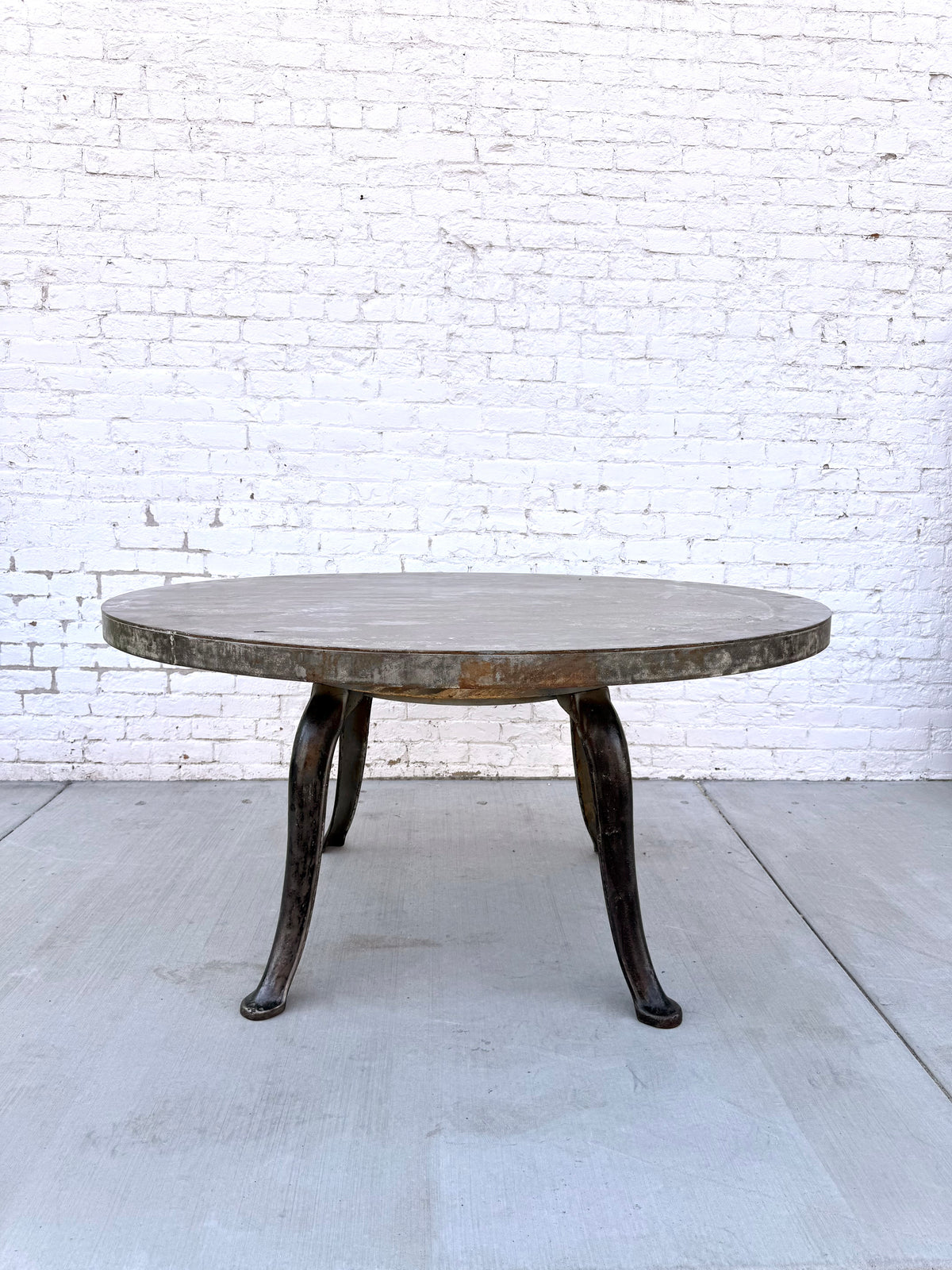 Industrial Round Metal Dining Table