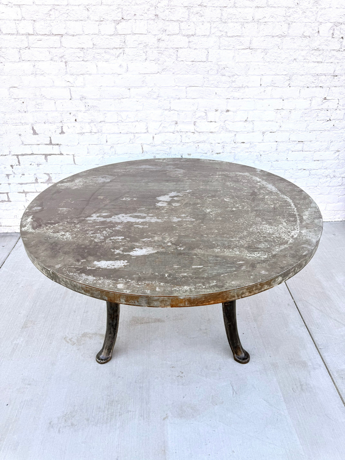 Industrial Round Metal Dining Table