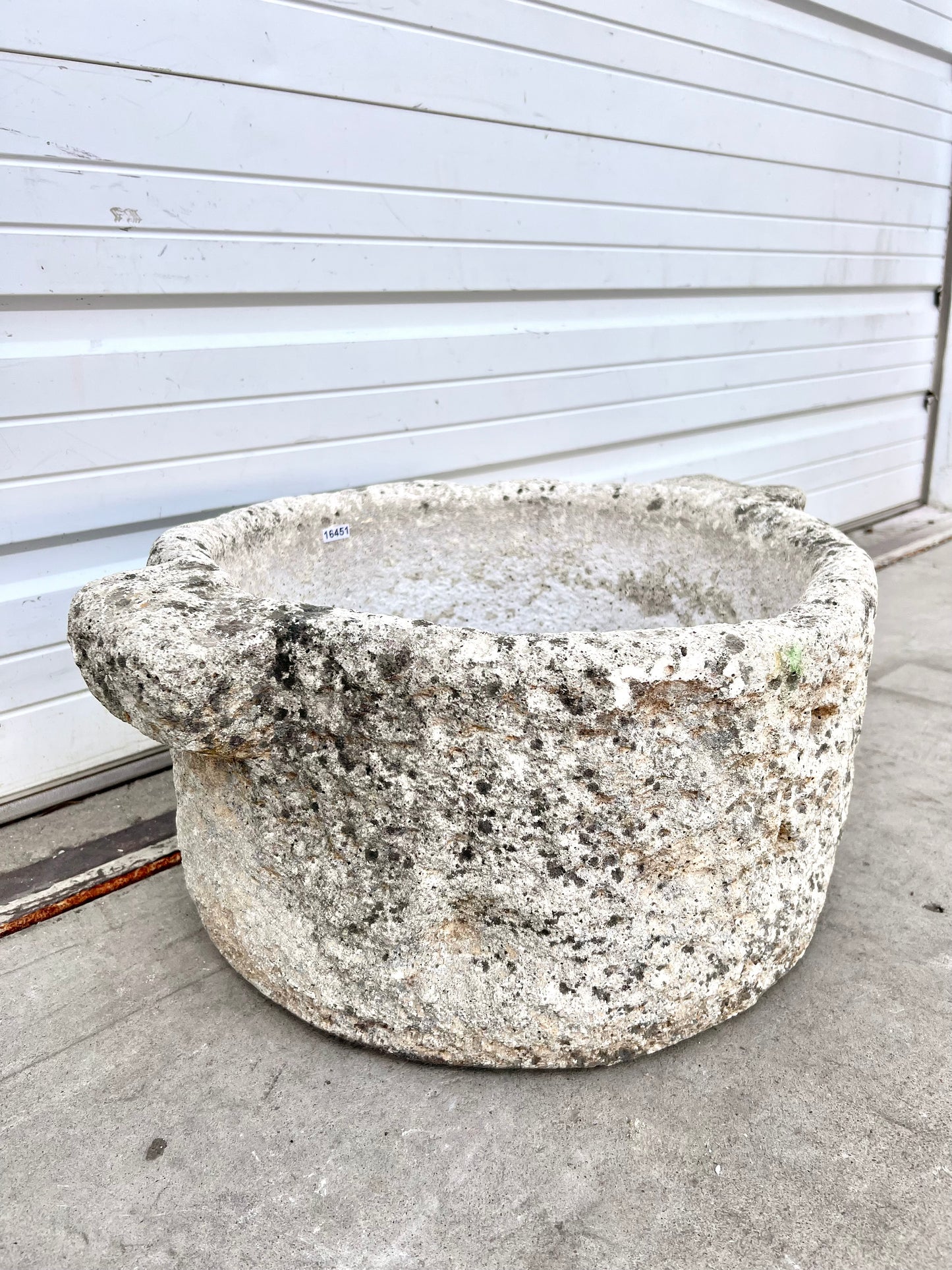 French Mortar Stone Planter