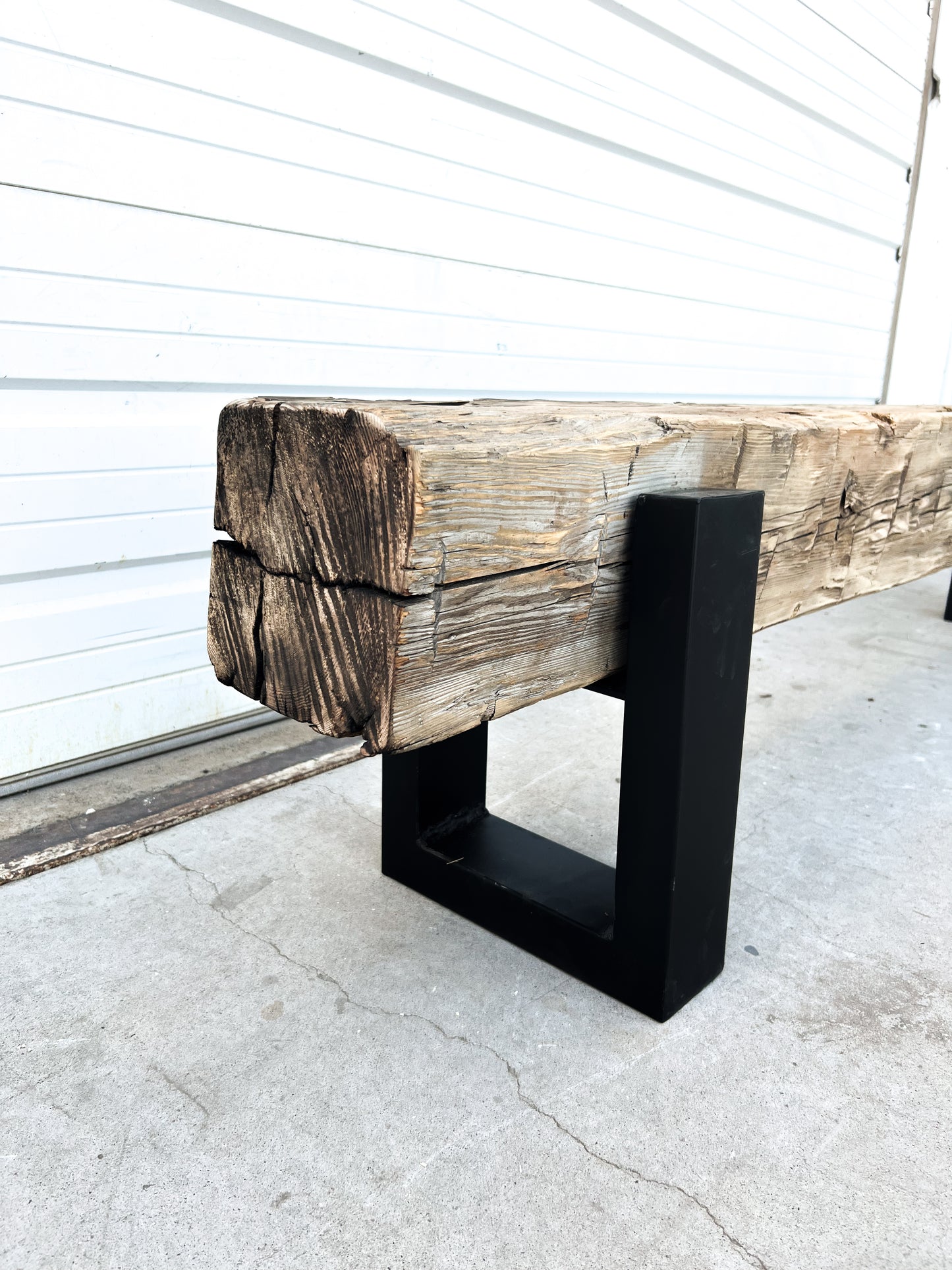 Antique Barn Beam Bench