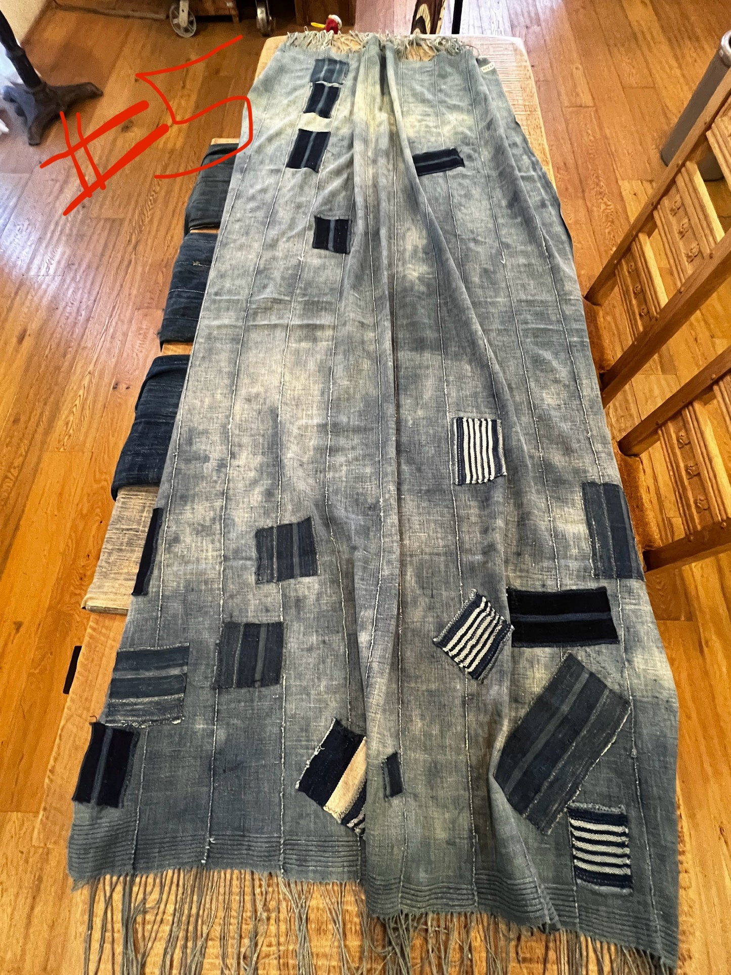 100% Blue African Cotton Fabric Made in Burkina Faso