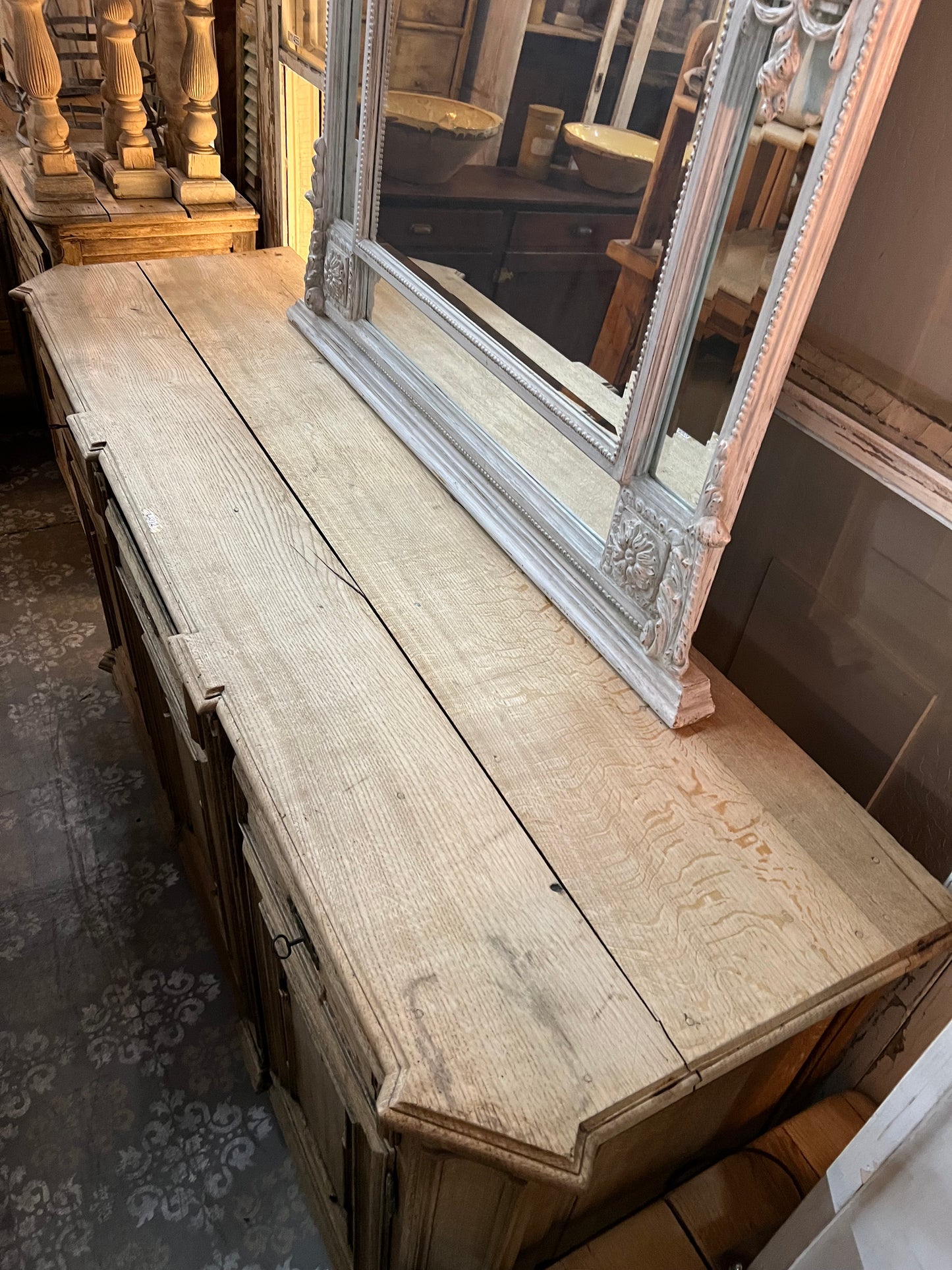 Bleached French Antique Sideboard