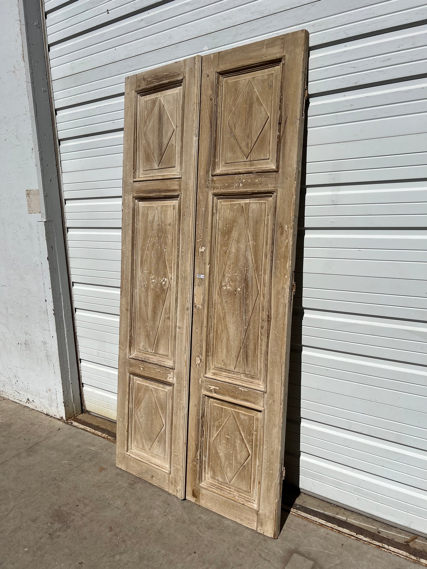 Pair of Washed Wood Panel Doors