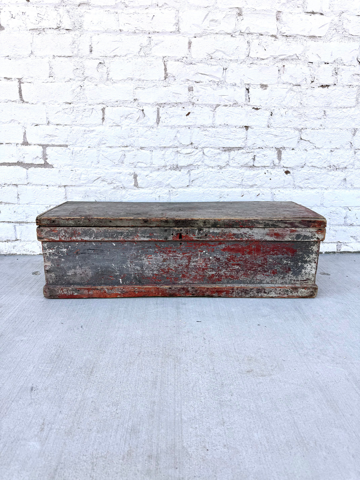 Wooden Painted Tool Chest