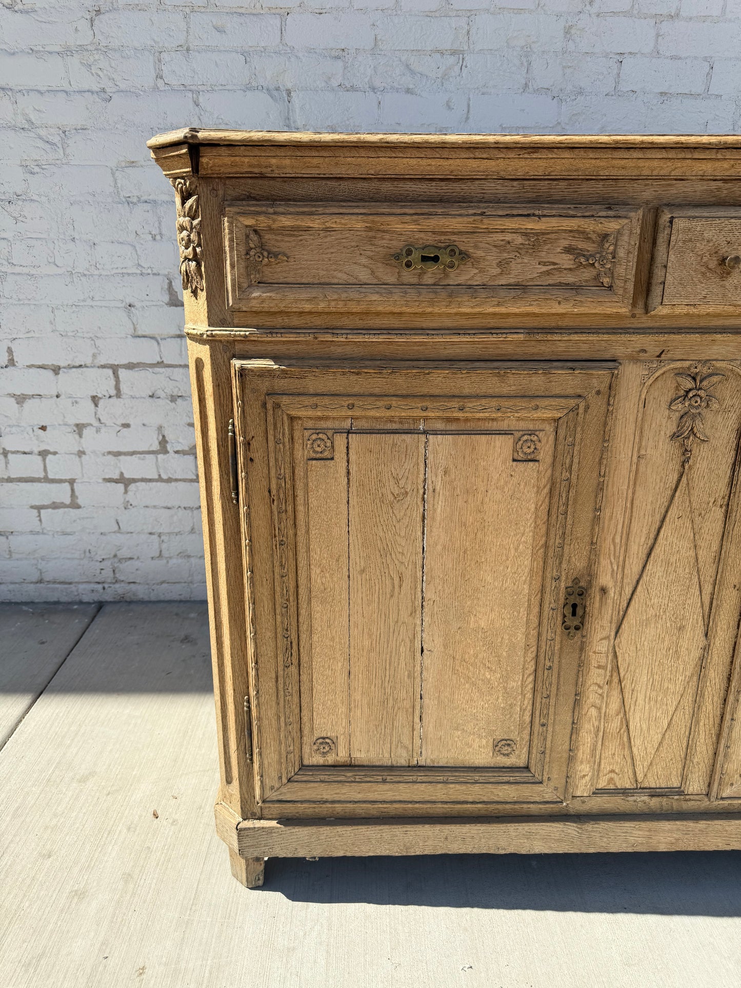 French Bleached Oak Sideboard