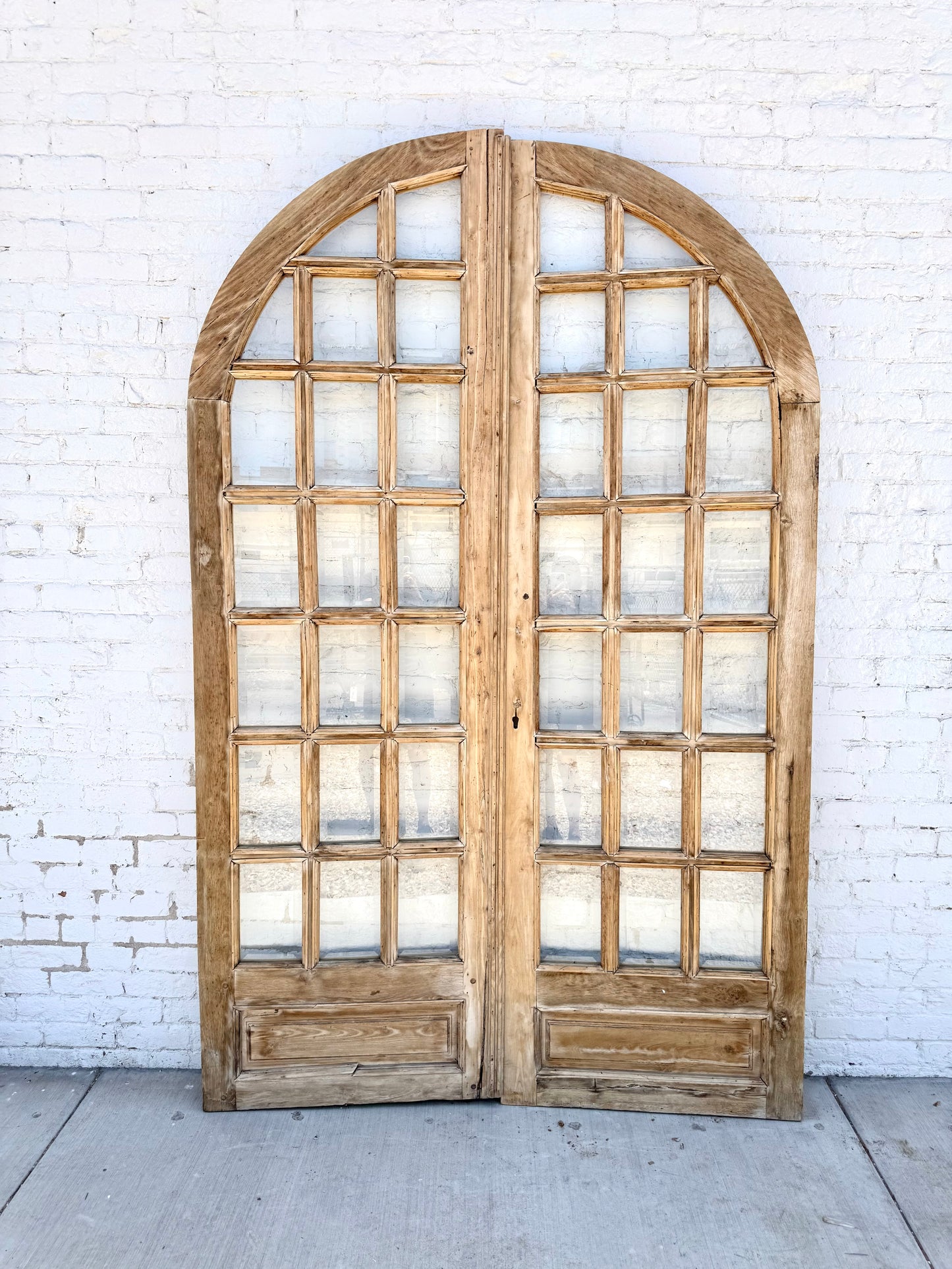 French Bleached Door w/Transom