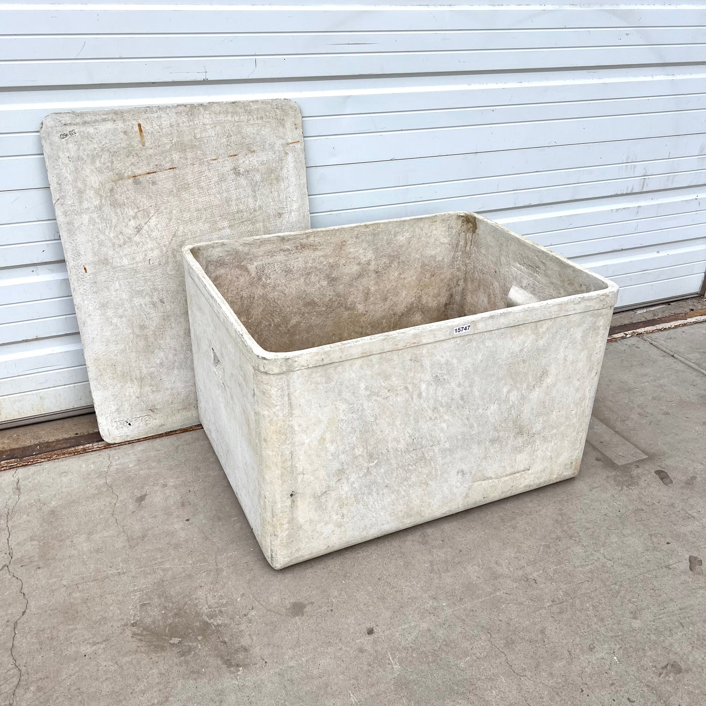 Rectangular Willy Guhl by Eternit Planter with Lid