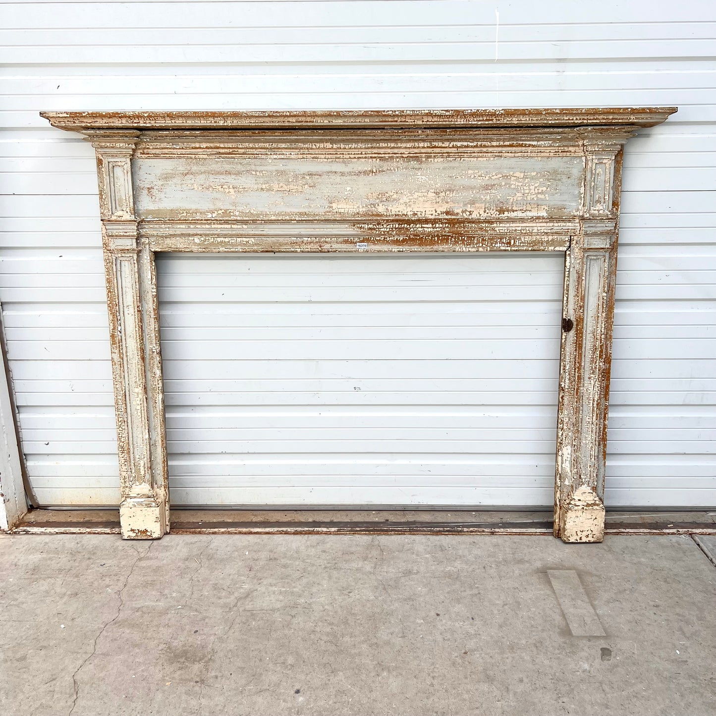 Early Wooden Painted Fireplace Mantle