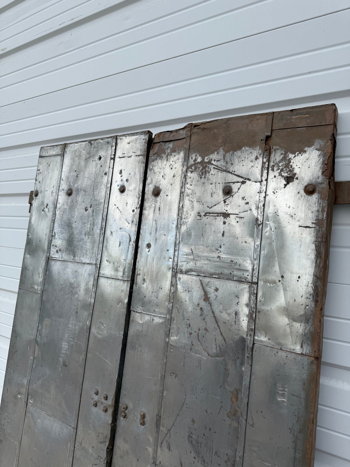 Pair of Industrial Metal Factory Shutter Doors (Large)