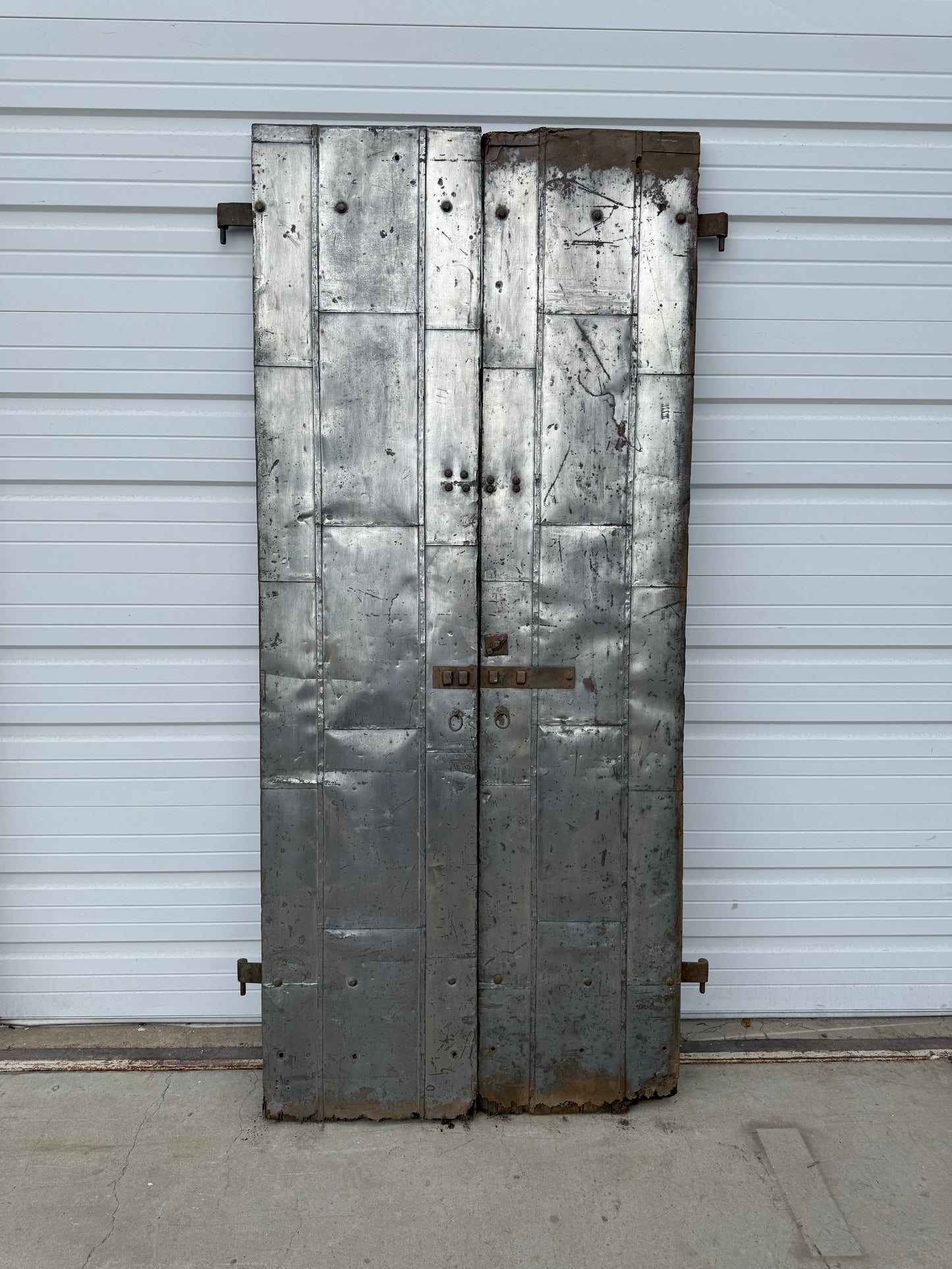 Pair of Industrial Metal Factory Shutter Doors (Large)