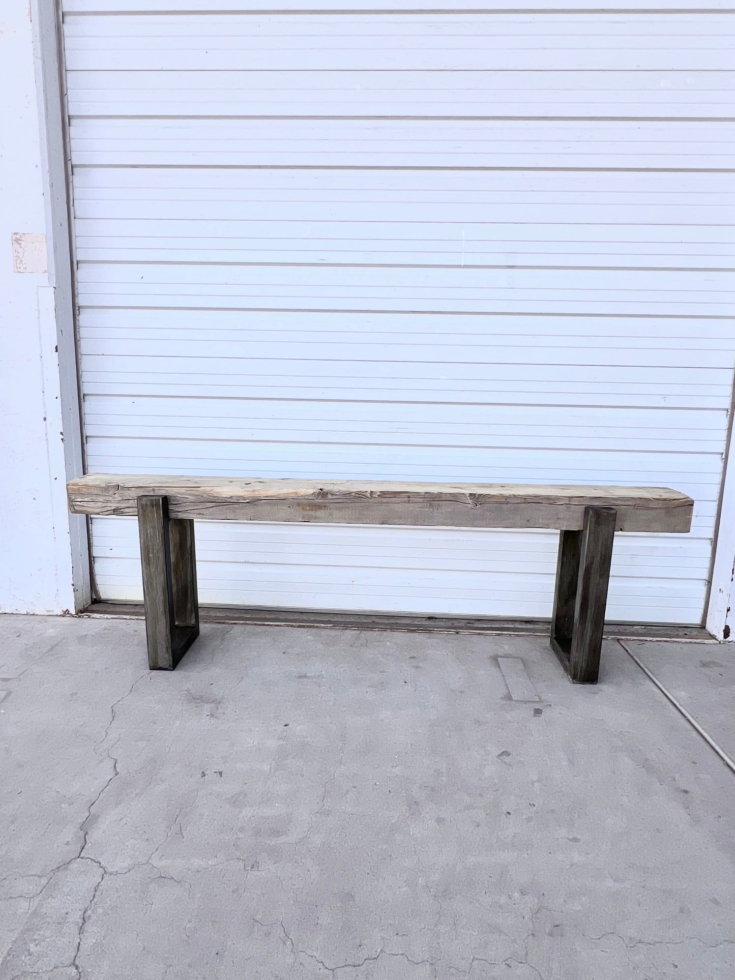 Repurposed Barn Beam Console Table