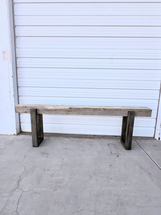 Repurposed Barn Beam Console Table