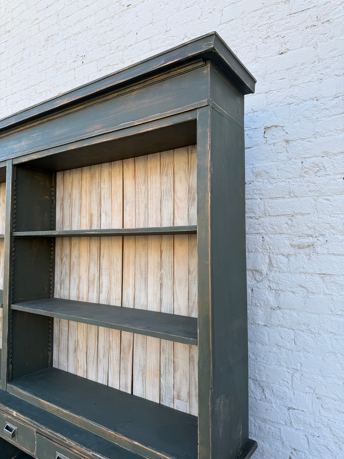Vintage Green Apothecary / General Store Cabinet
