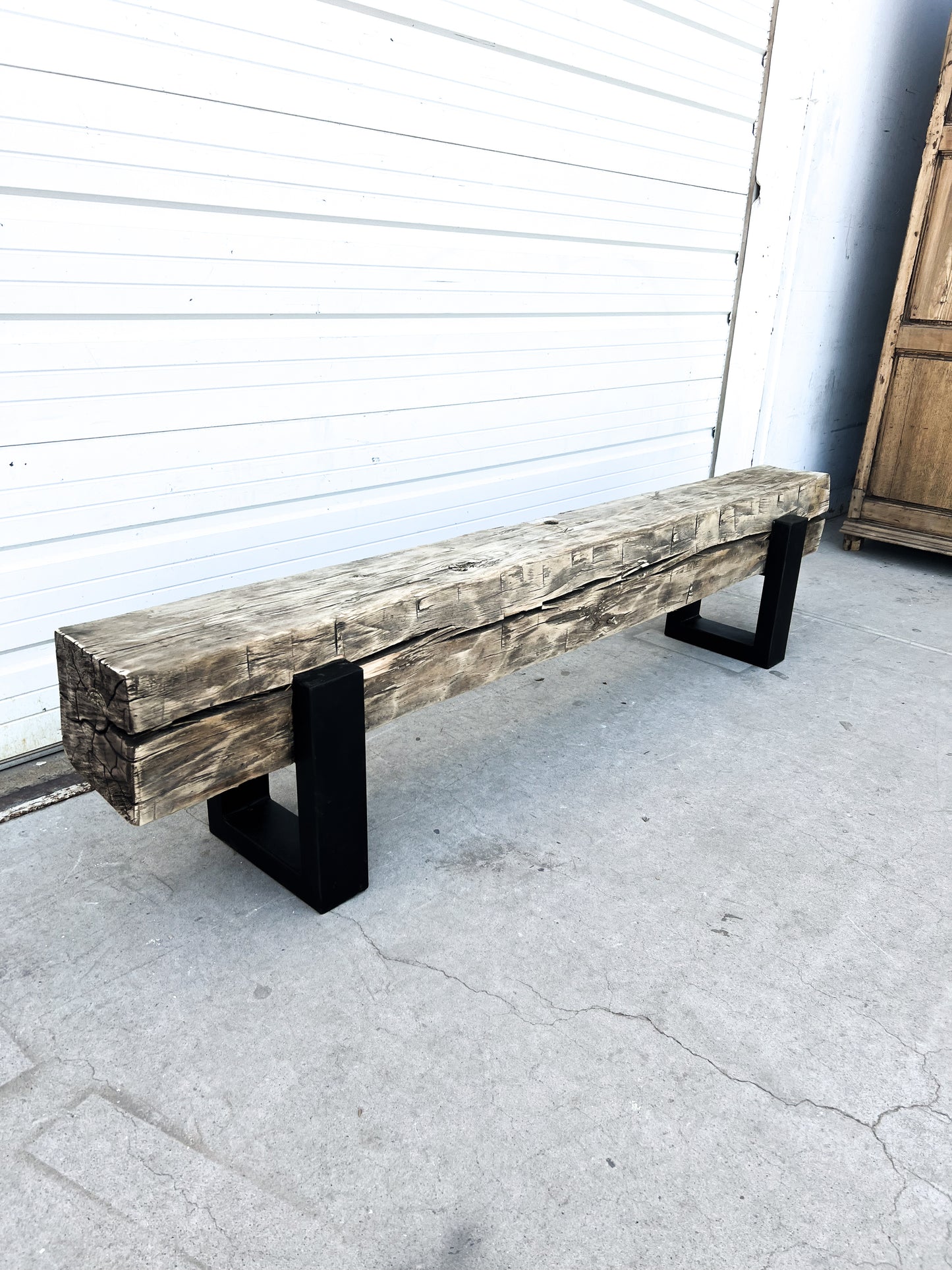 Antique Barn Beam Bench