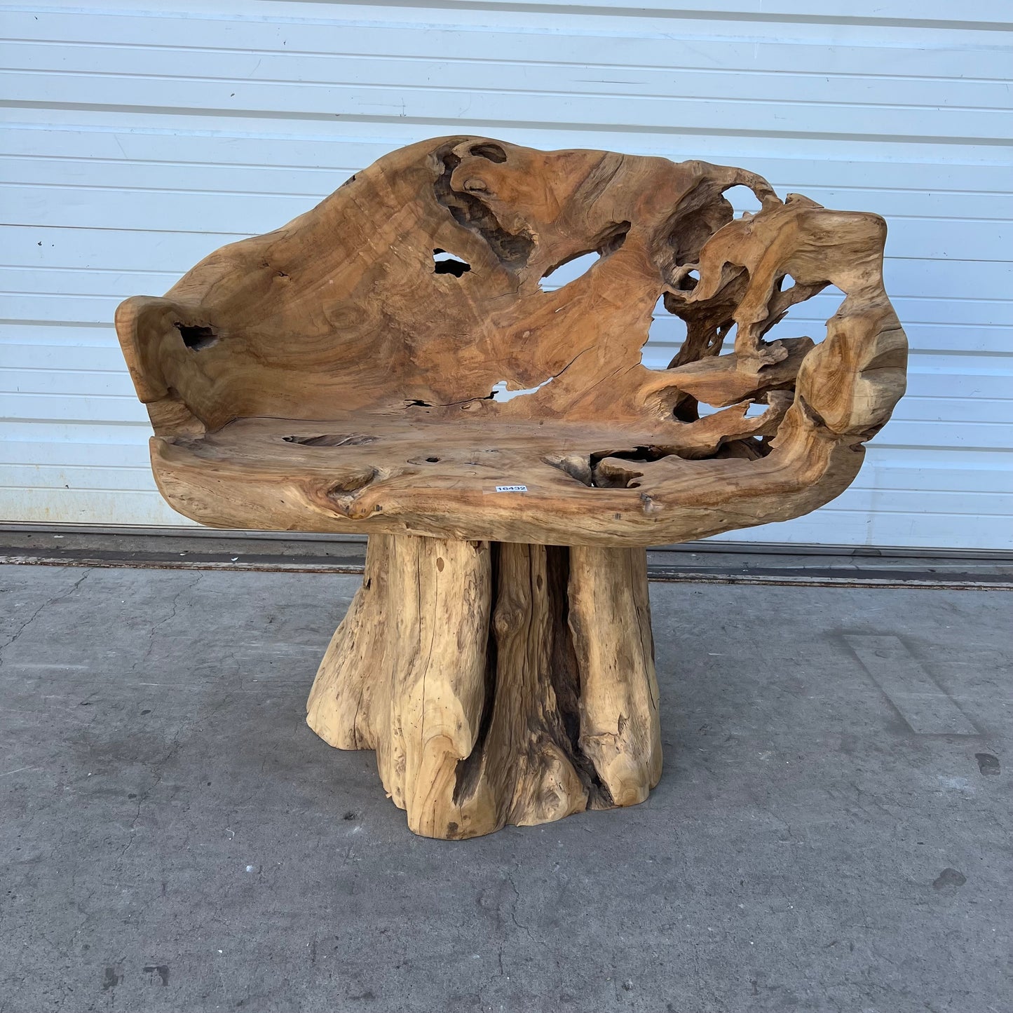 Primitive Wooden Stump/Root Chair