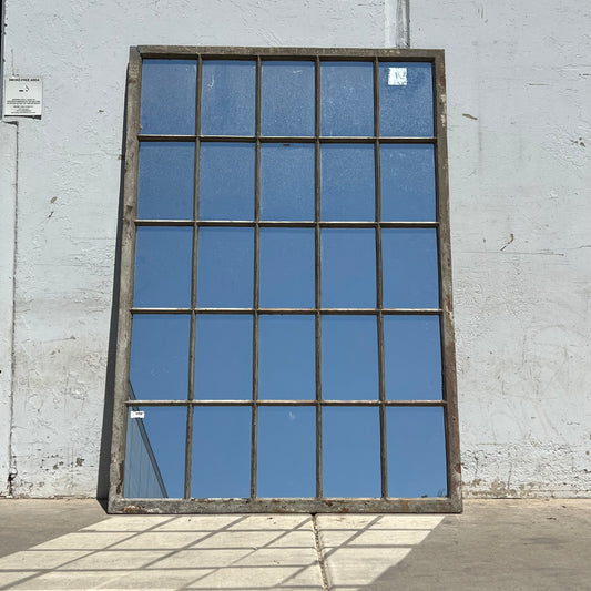 Iron Factory Window Mirror w/25 Panes