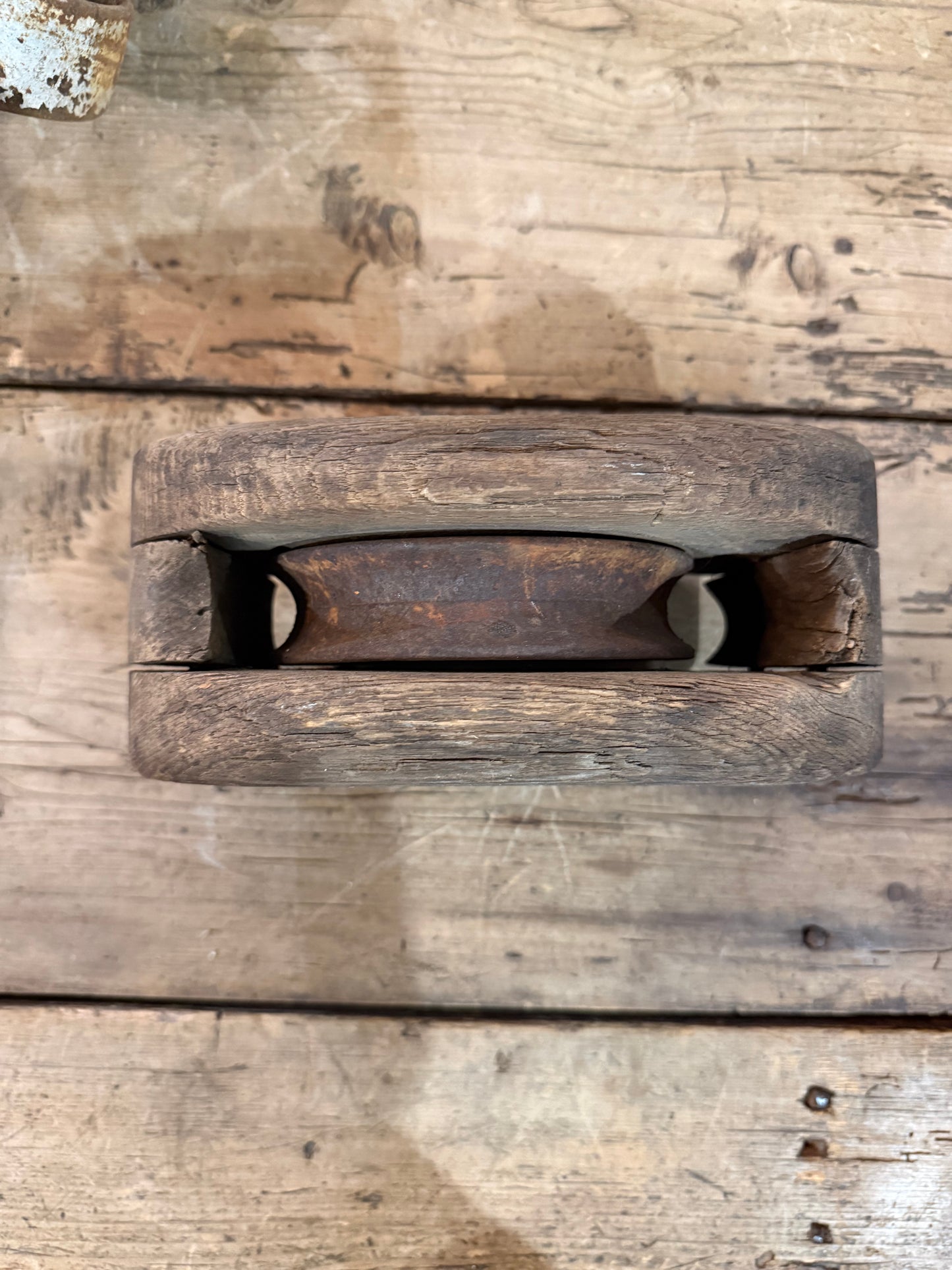 Vintage Wood Pulley