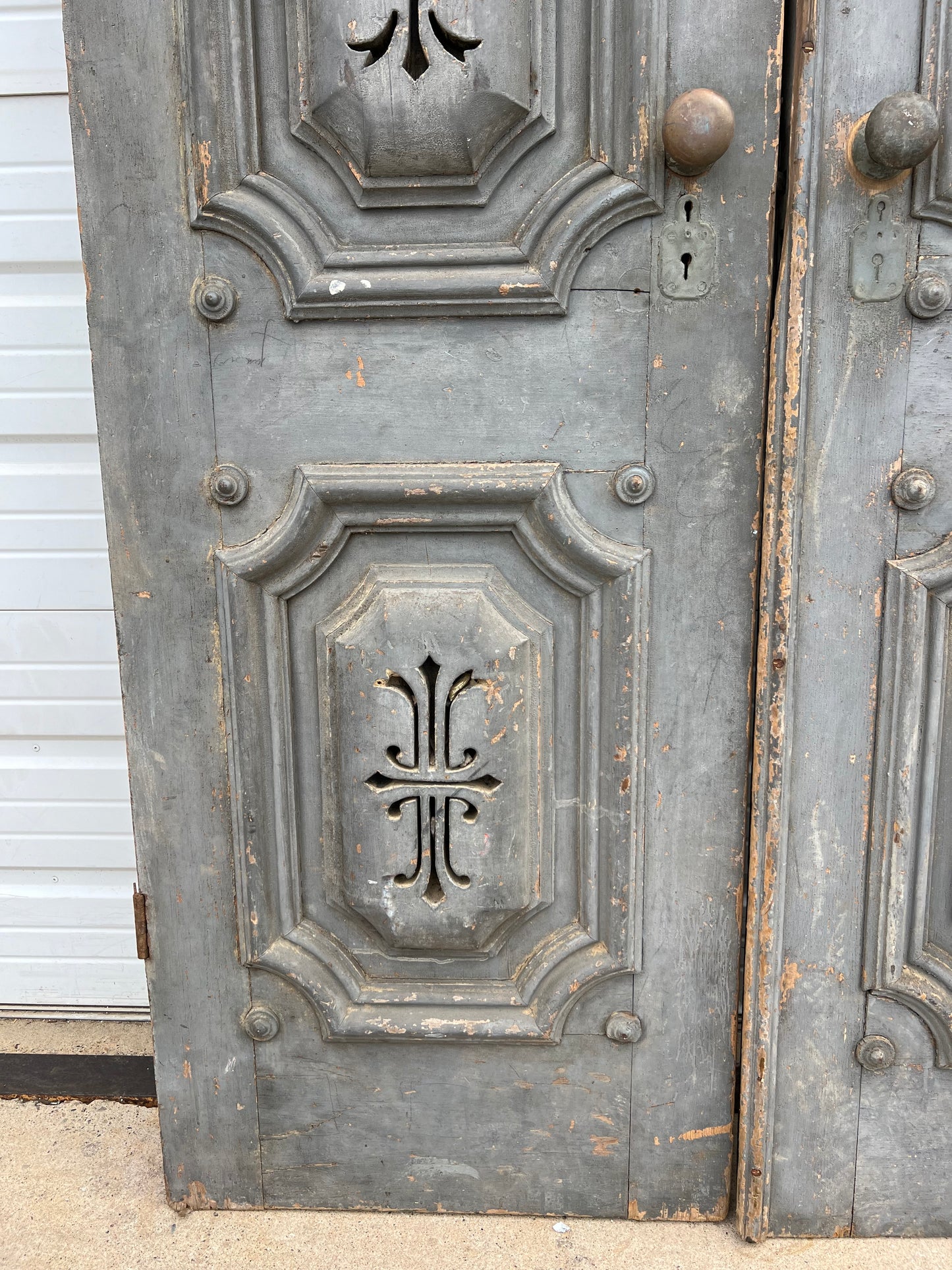 Pair of Painted Architectural Doors