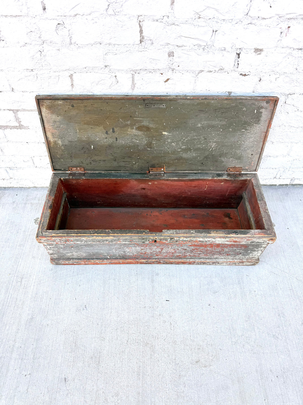 Wooden Painted Tool Chest