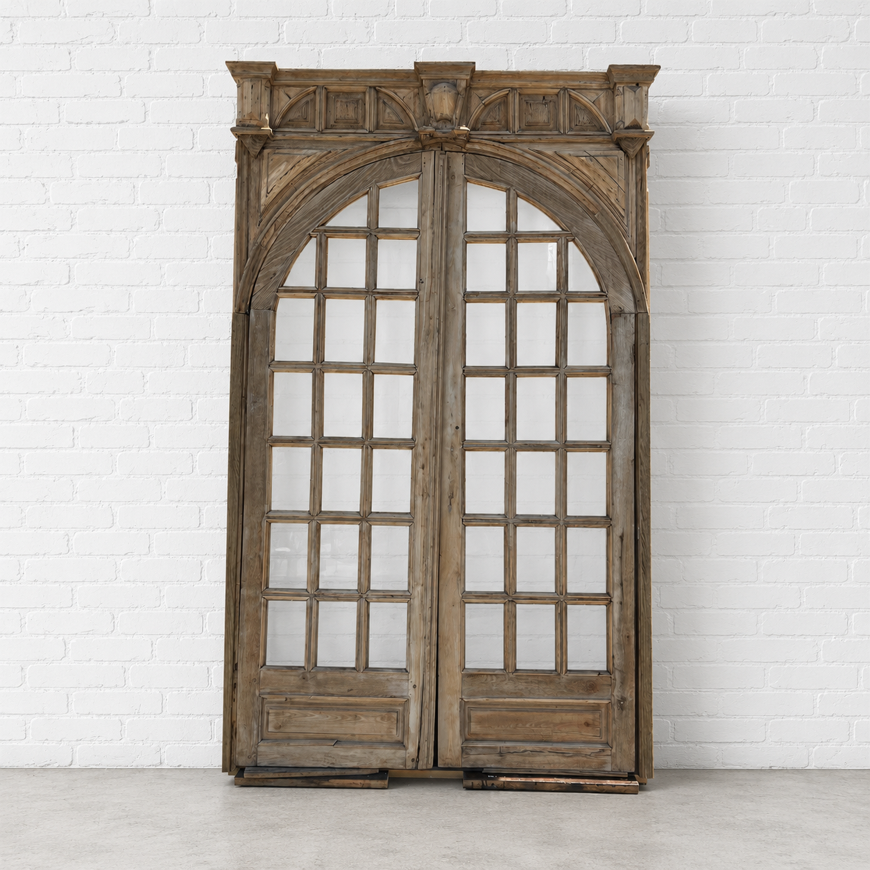 French Bleached Door w/Transom