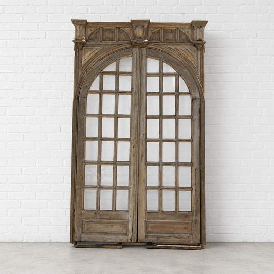 French Bleached Door w/Transom
