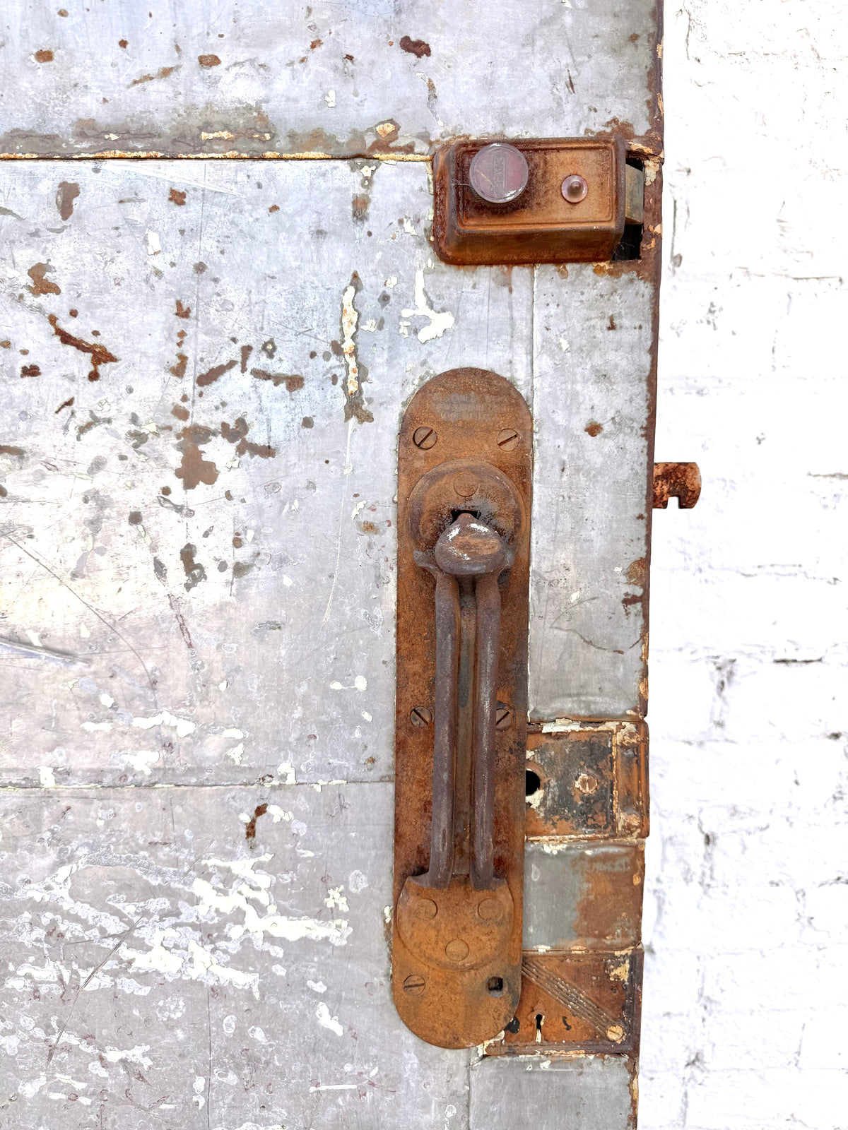 Vintage Industrial Metal Fire Door