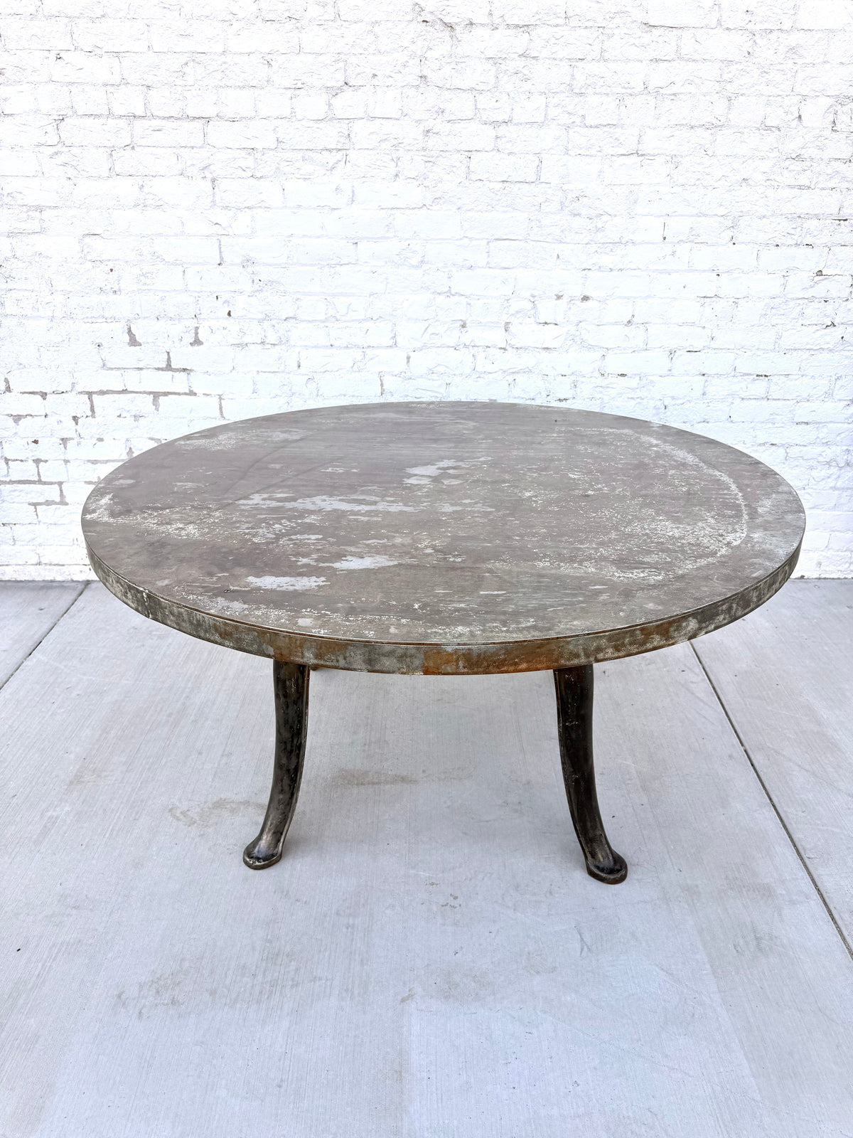 Industrial Round Metal Dining Table