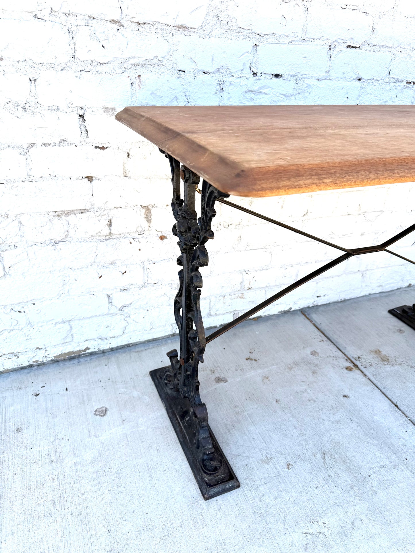 Wood/Iron Bistro Table