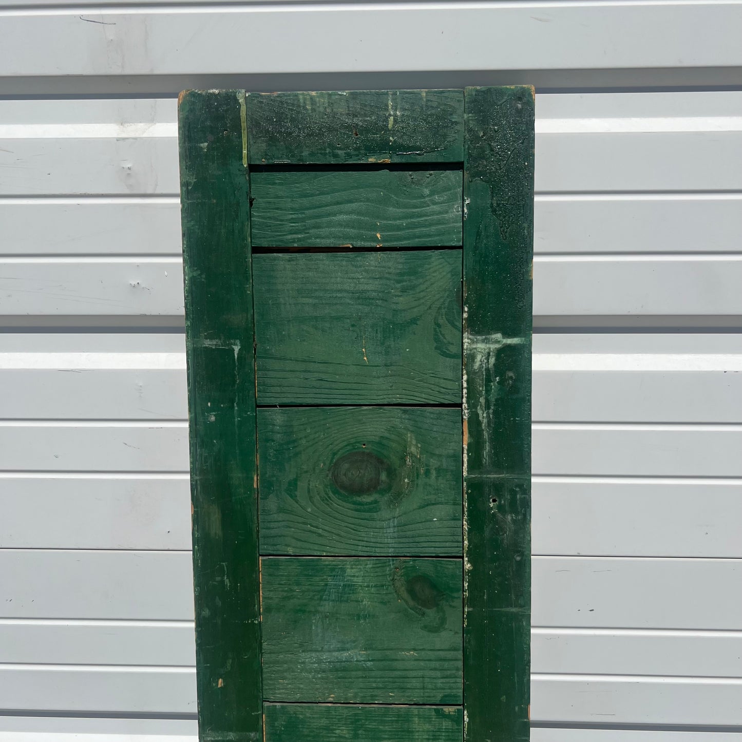 Pair of green shutters