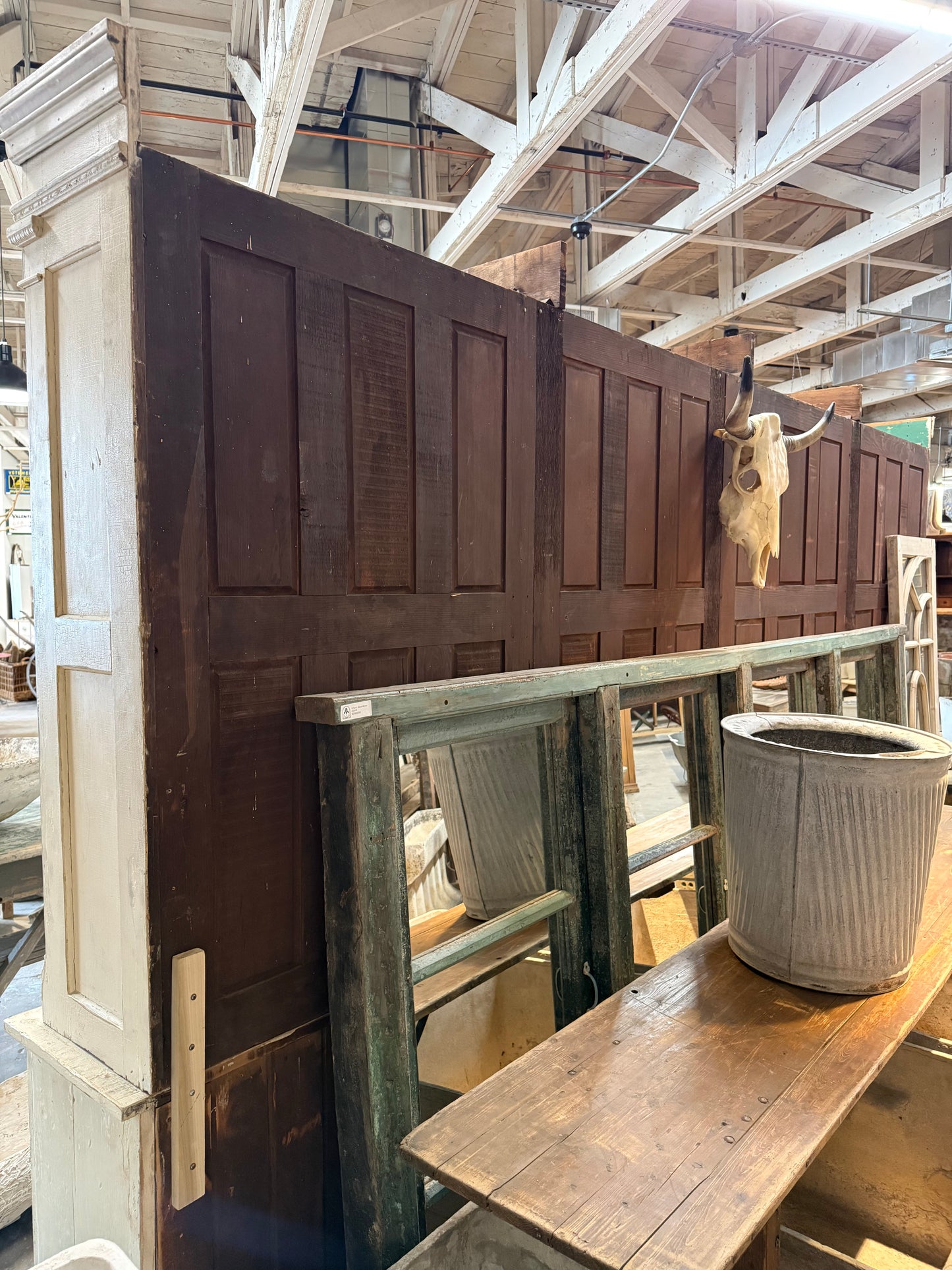 Painted 2-Piece Store Display Cabinet