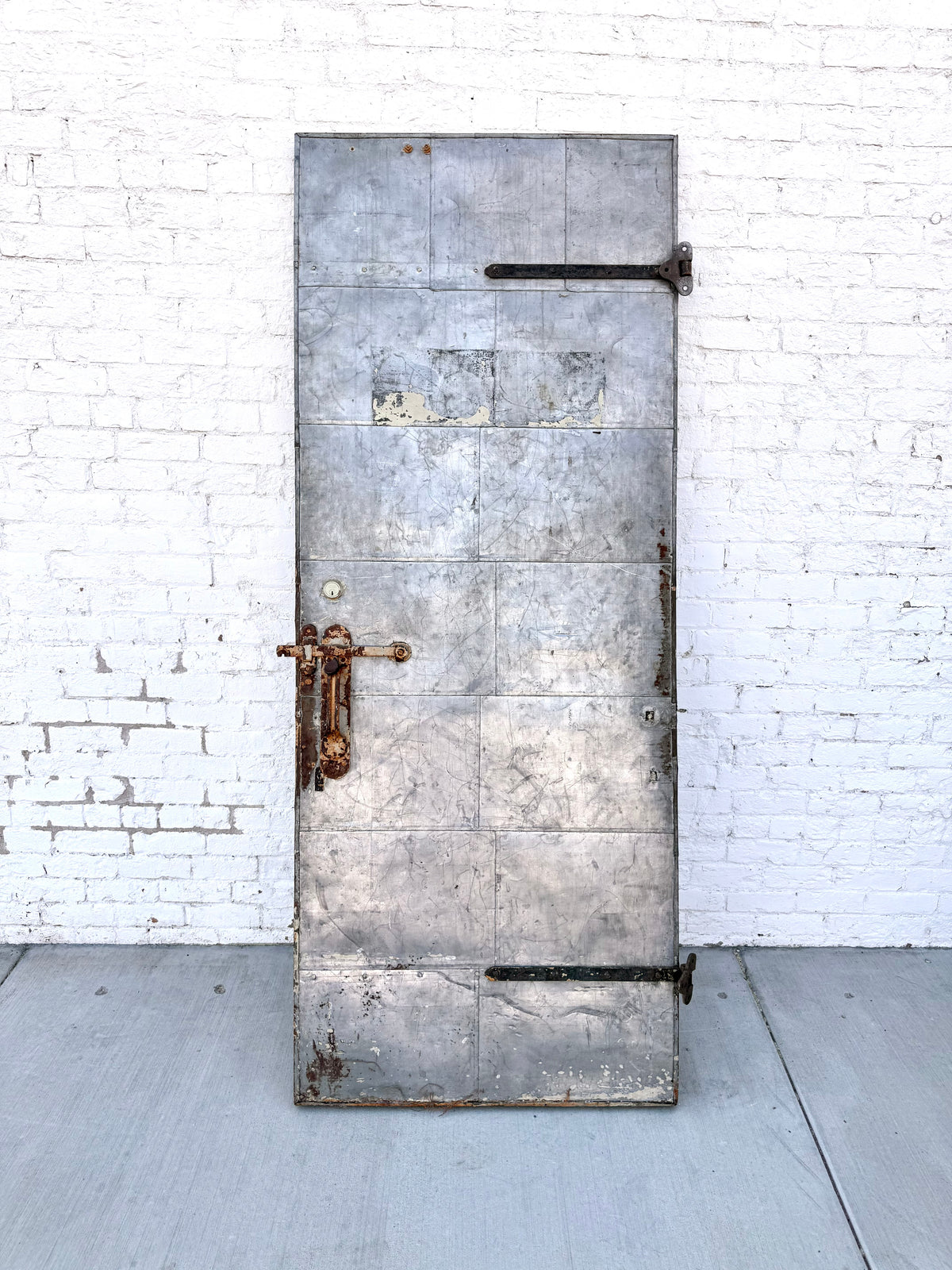 Vintage Industrial Metal Fire Door