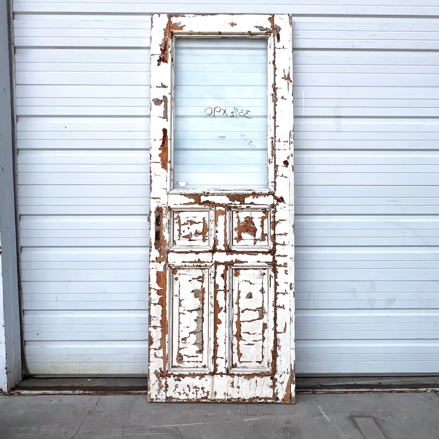Antique 4 Panel Half Lite Single Wood Antique Door