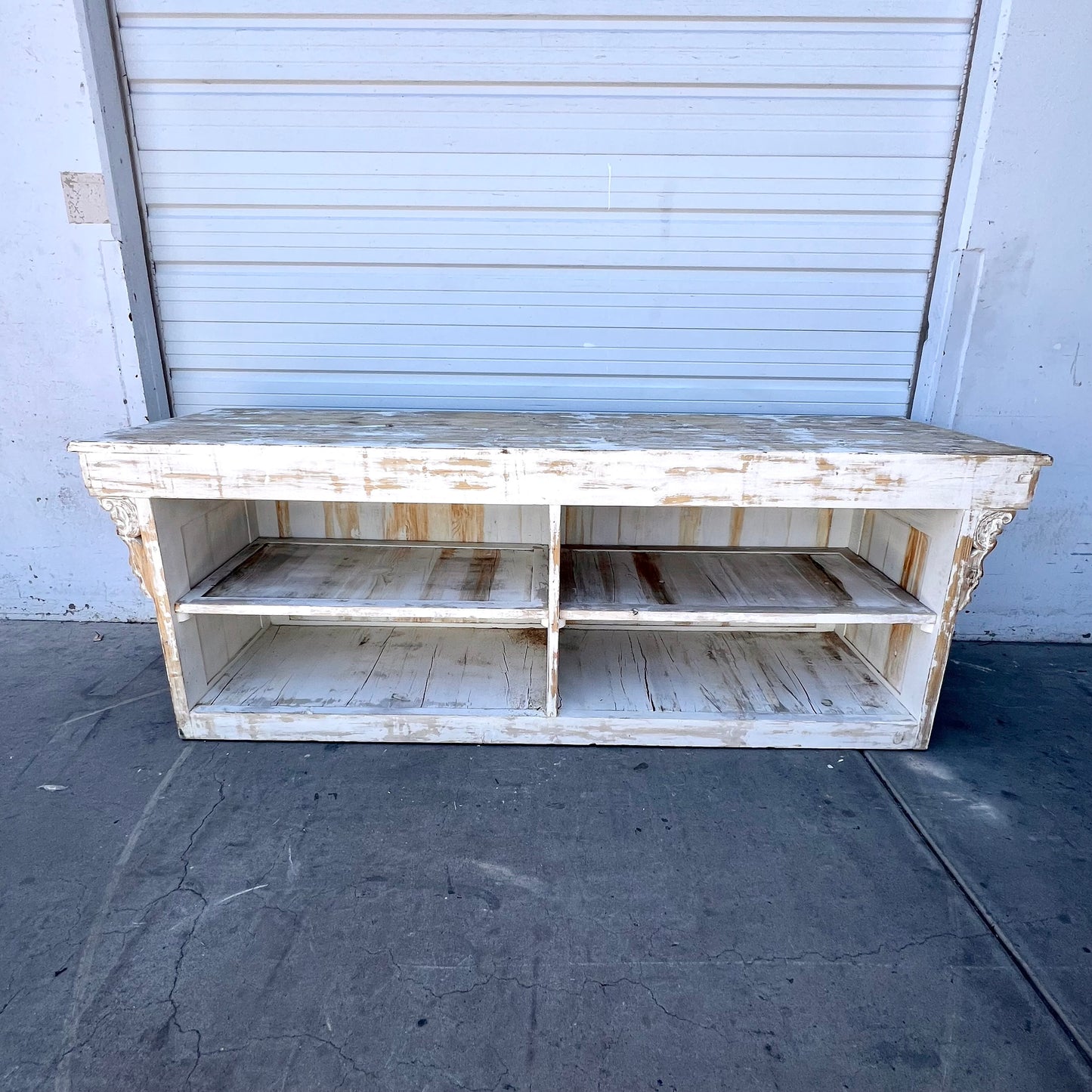 Distressed Painted Store Counter