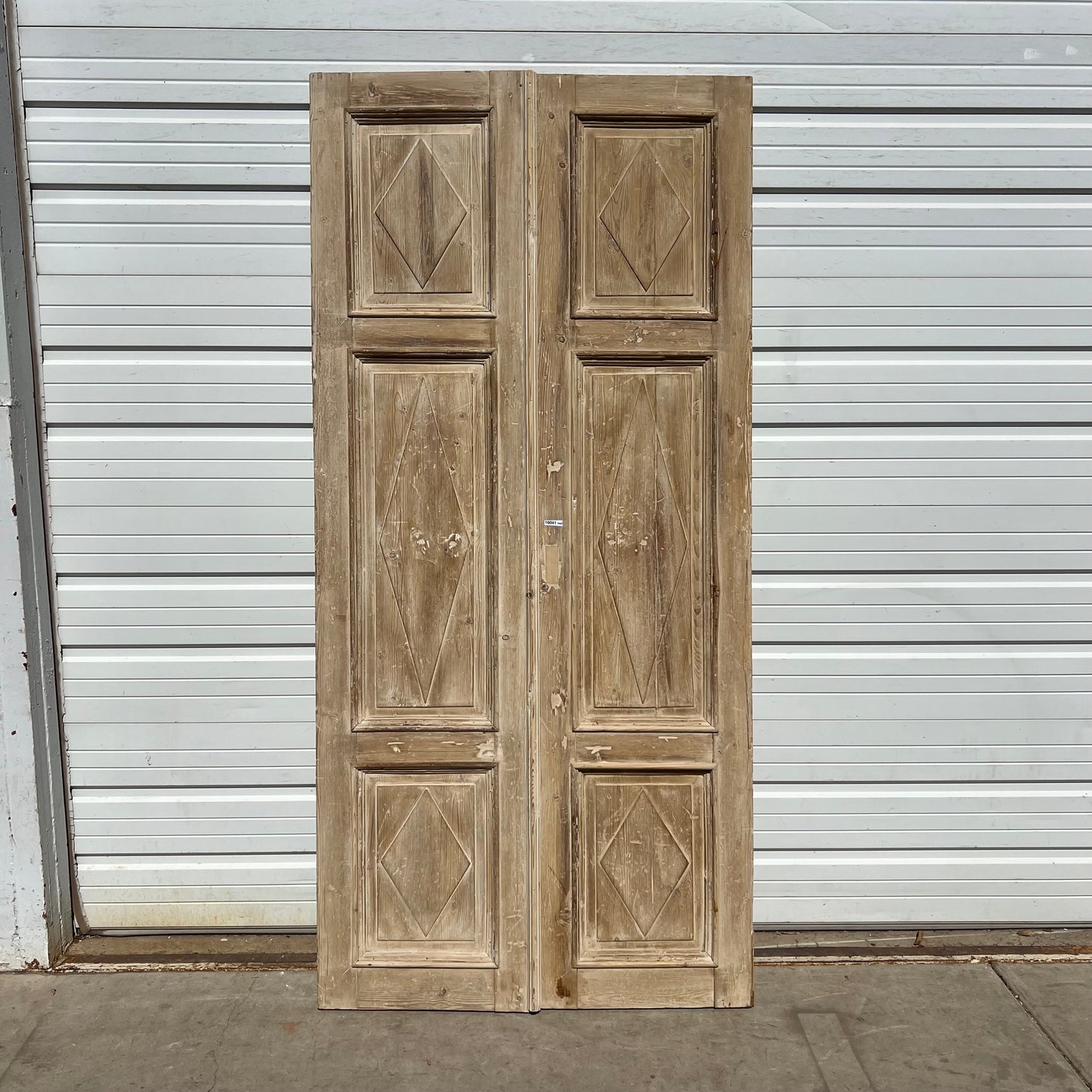 Pair of Washed Wood Panel Doors