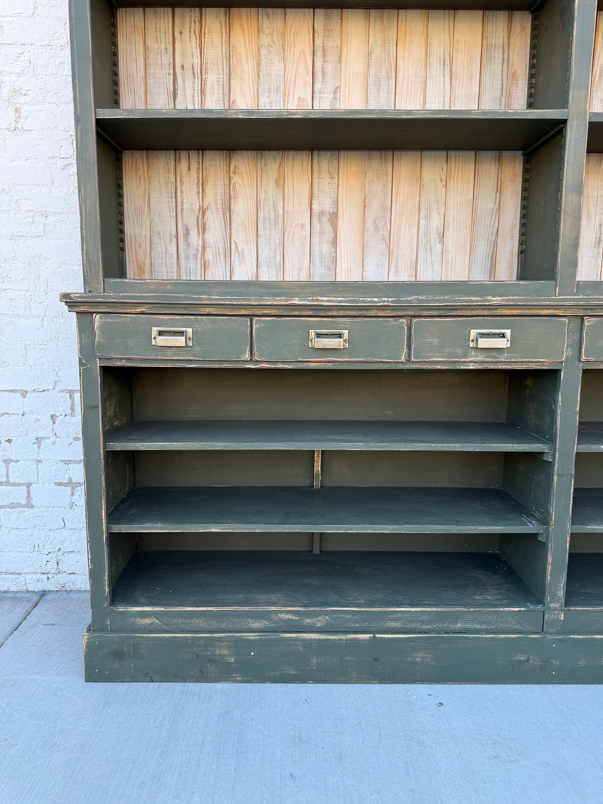 Vintage Green Apothecary / General Store Cabinet