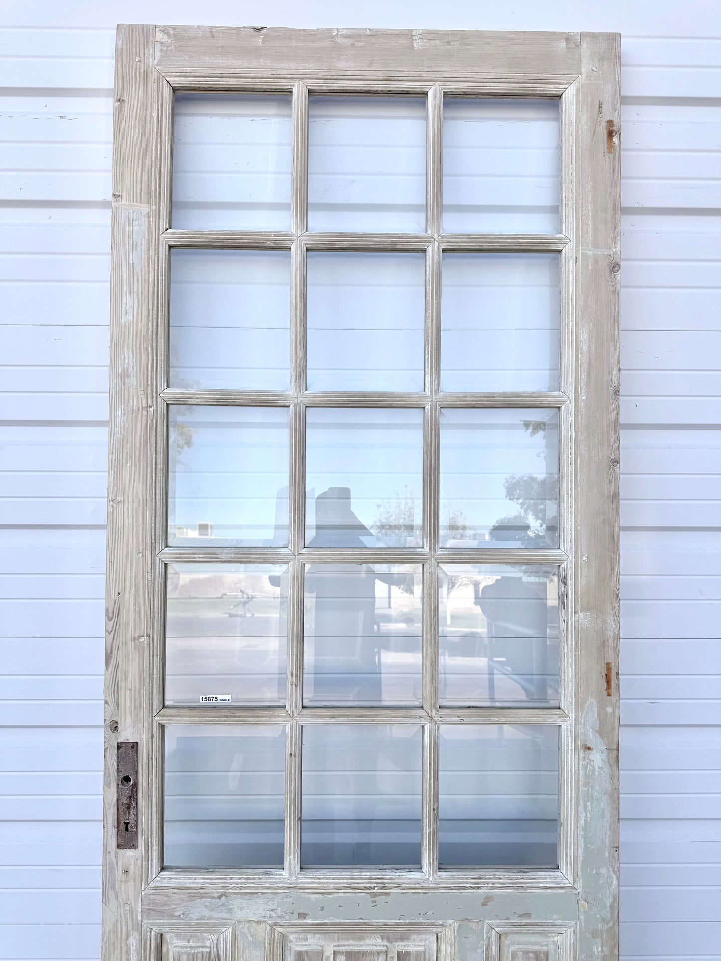 Single Washed Wood Door w/15 Lites