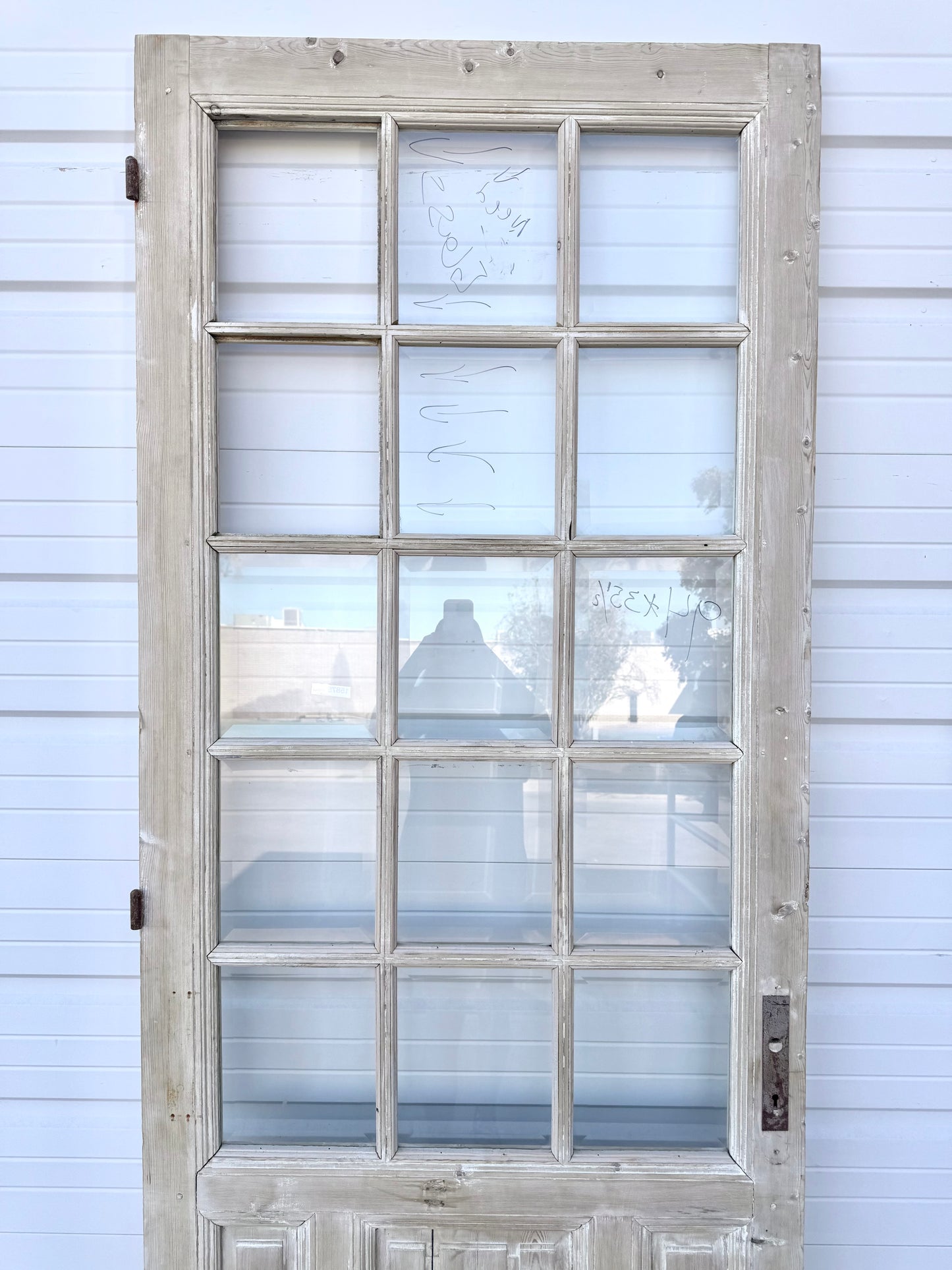 Single Washed Wood Door w/15 Lites