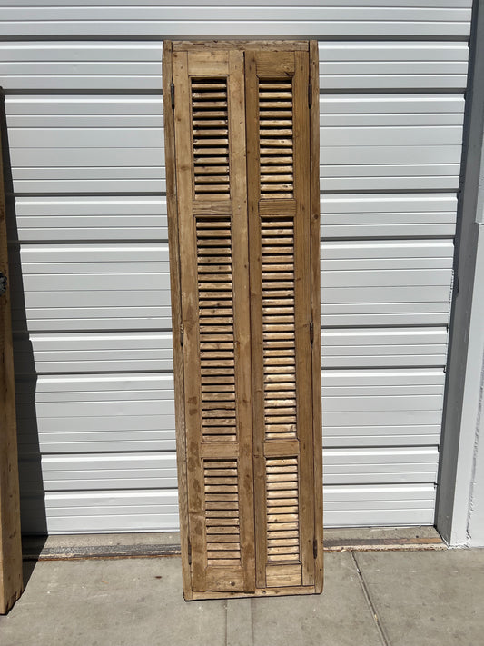 Rectangle Single Pane Window with Transom and Shutter Set