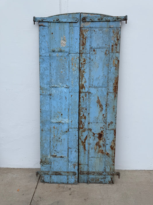 Pair of Industrial Metal Factory Shutter Doors (Large)