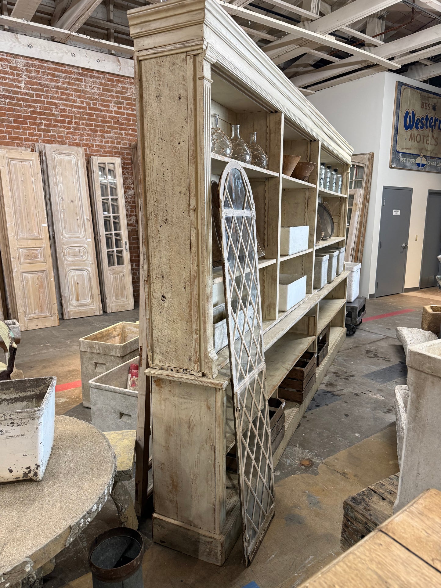 Painted 2-Piece Store Display Cabinet