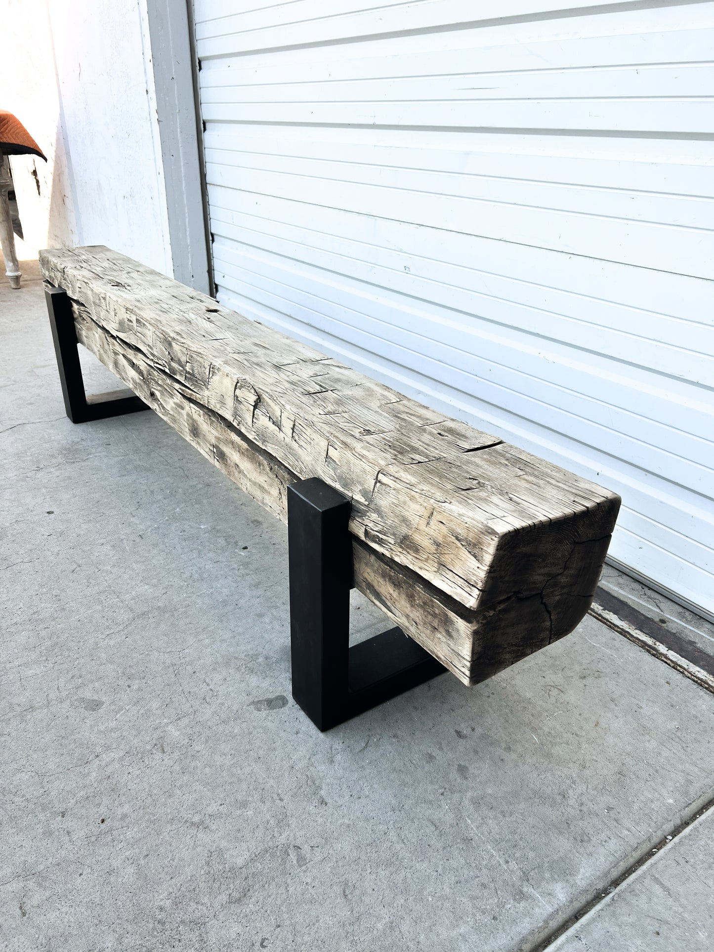 Antique Barn Beam Bench