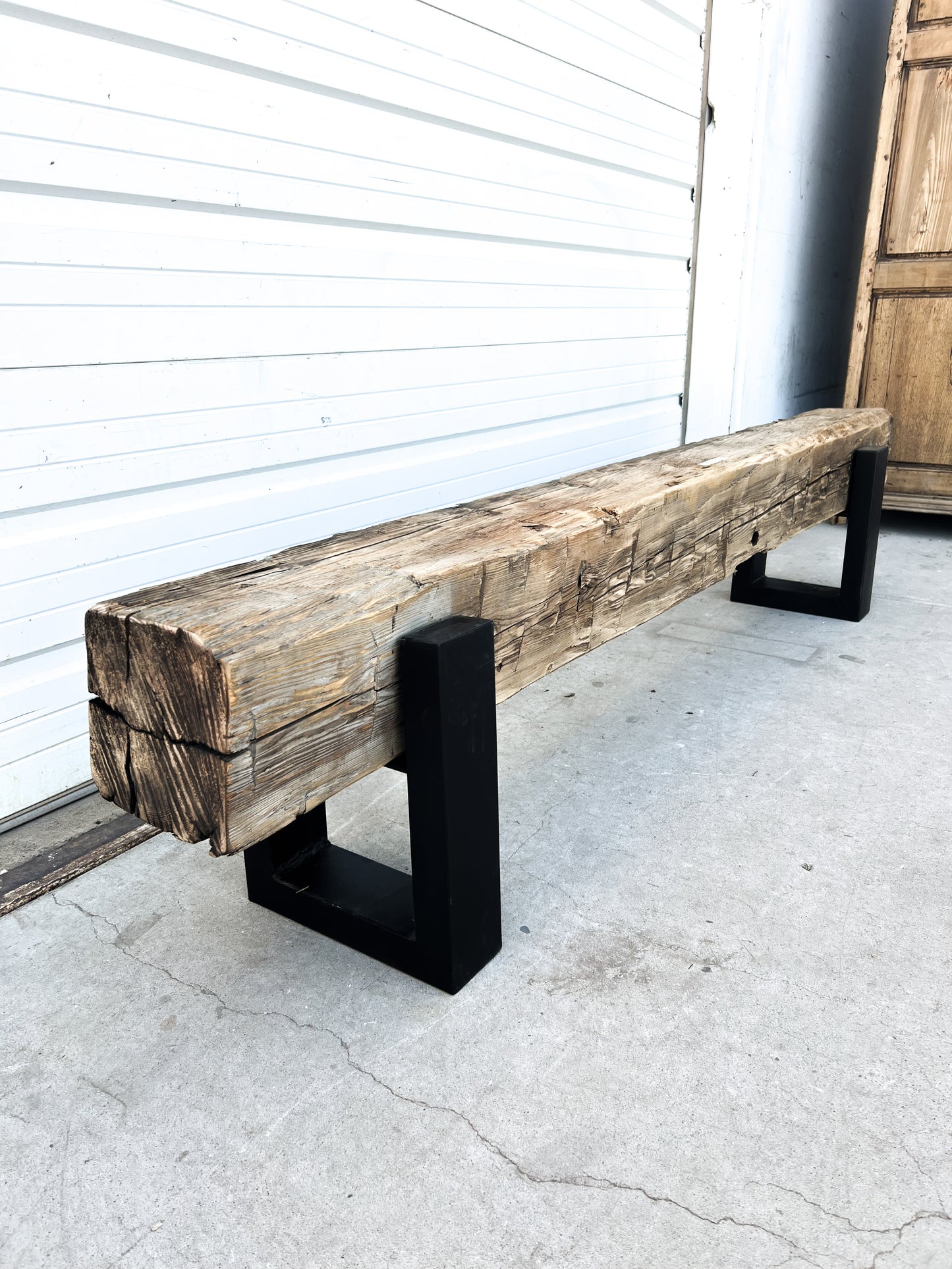 Antique Barn Beam Bench