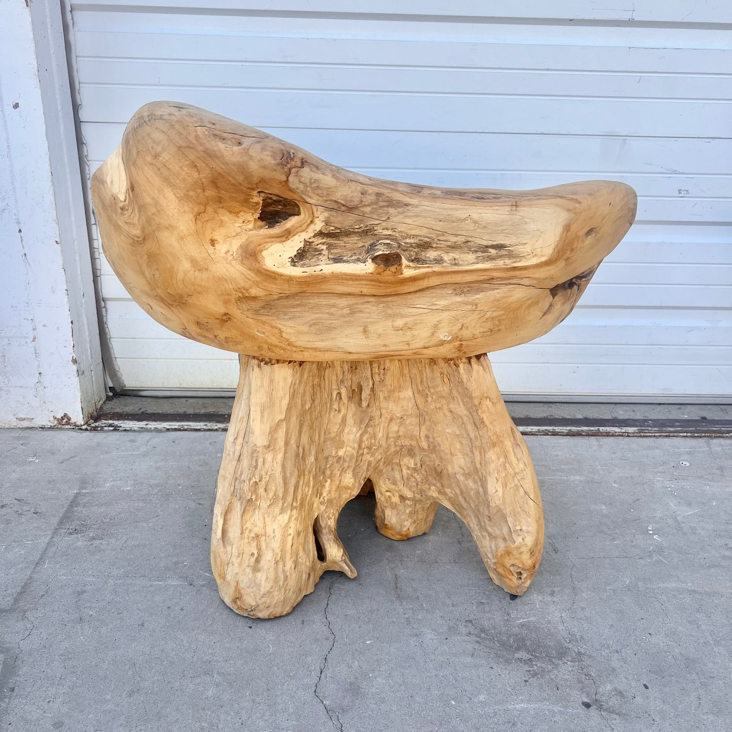 Primitive Wooden Stump/Root Chair