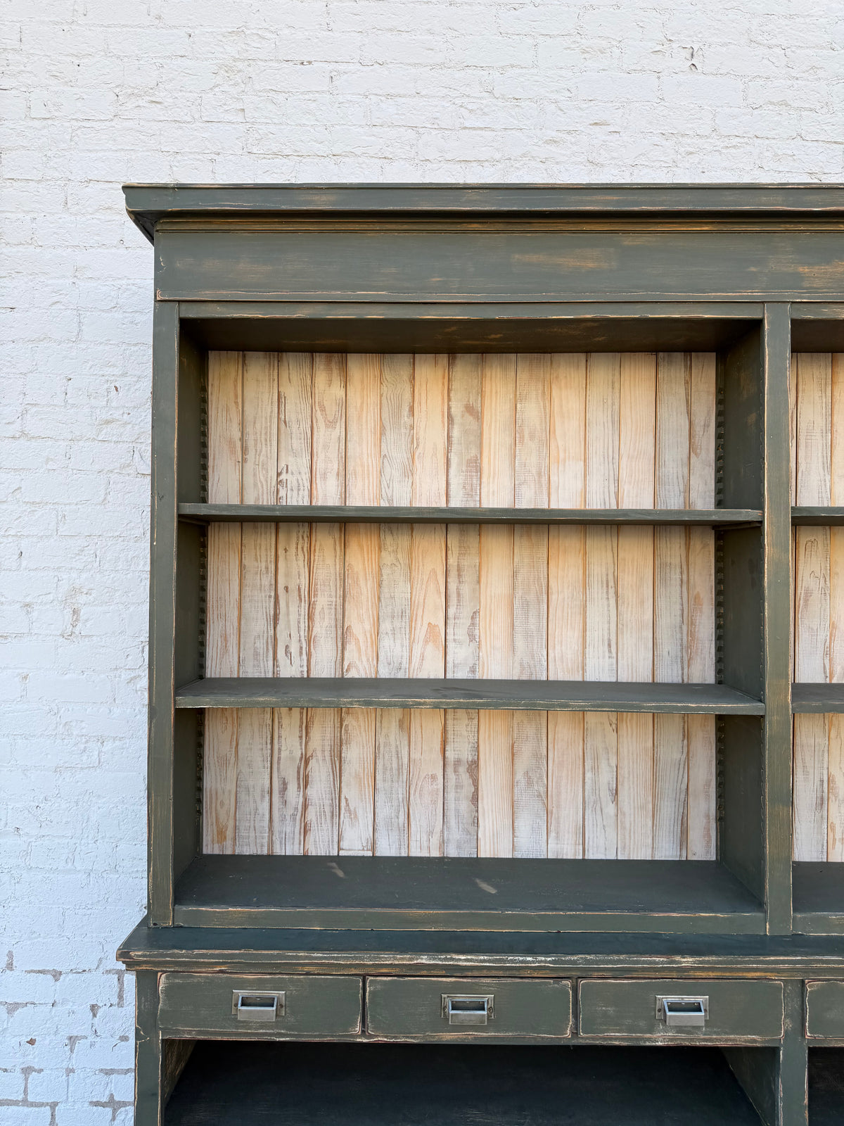Vintage Green Apothecary / General Store Cabinet