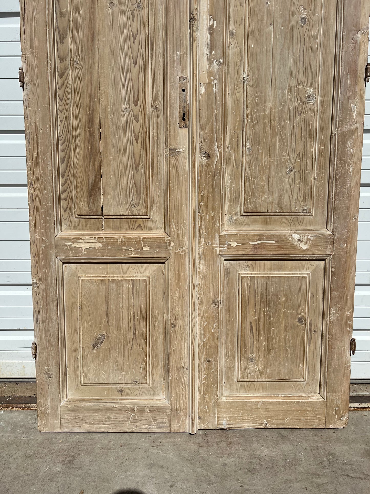 Pair of Washed Wood Panel Doors