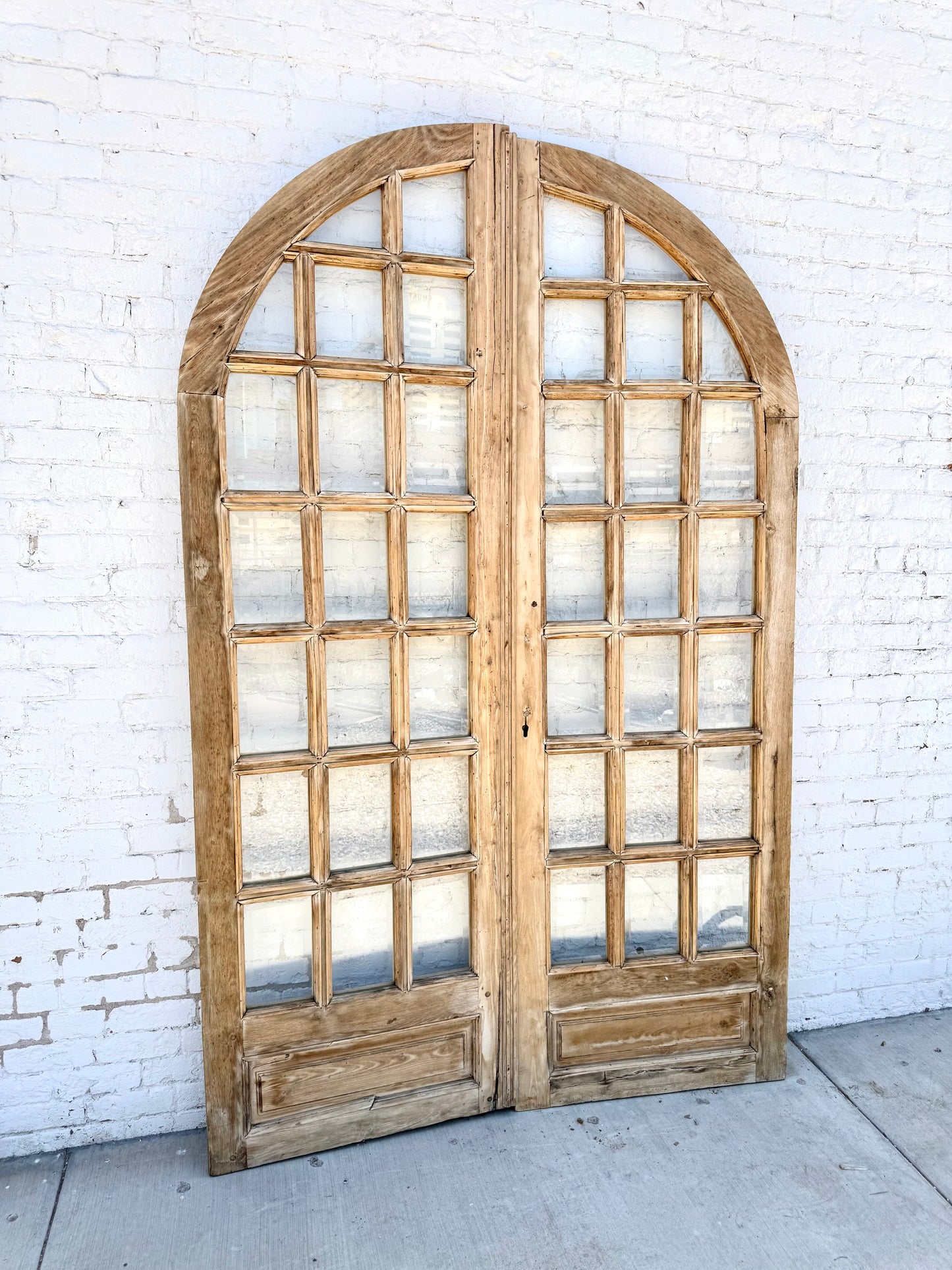 French Bleached Door w/Transom