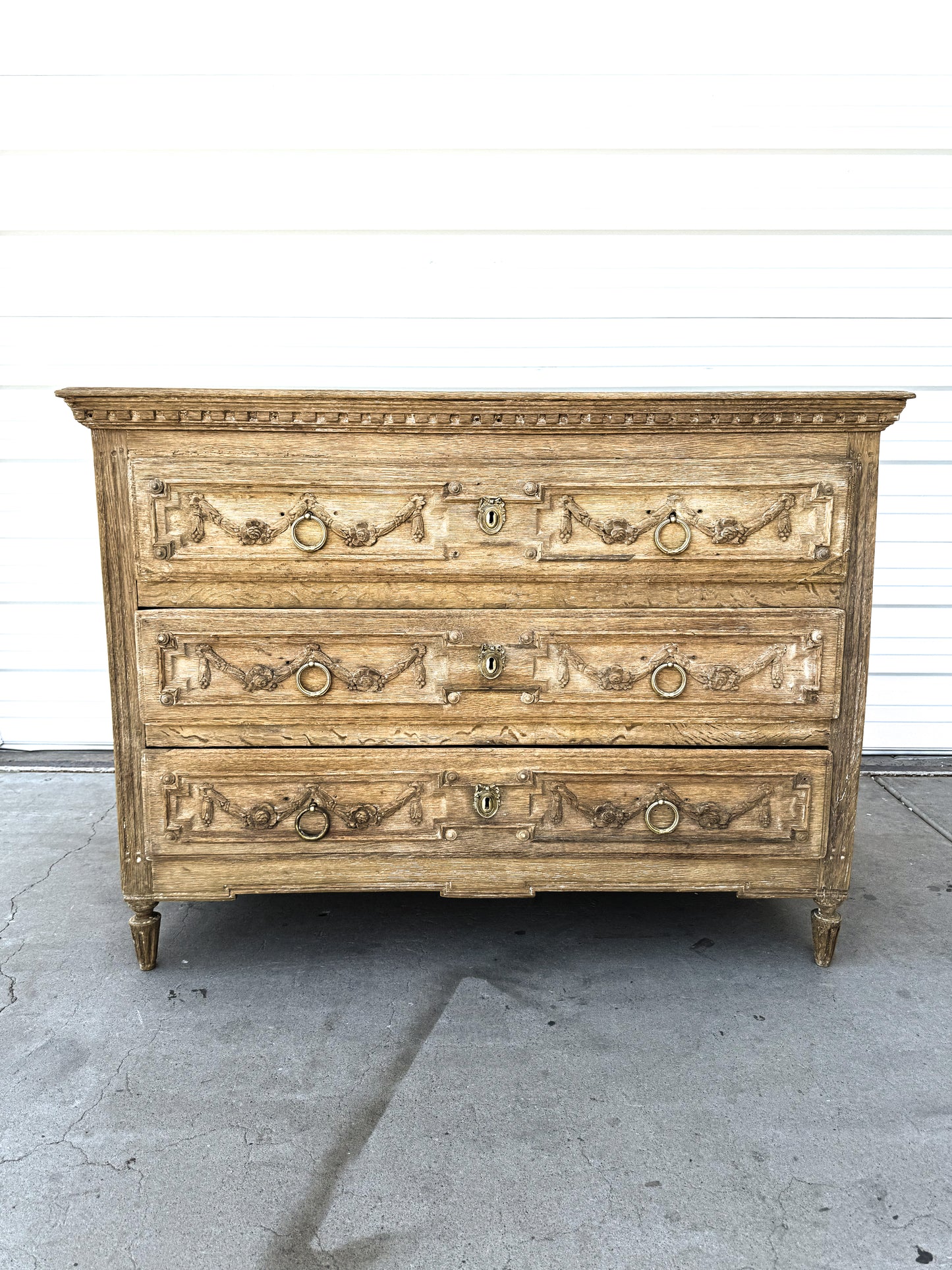 Painted 3 Drawer Antique Commode / Dresser